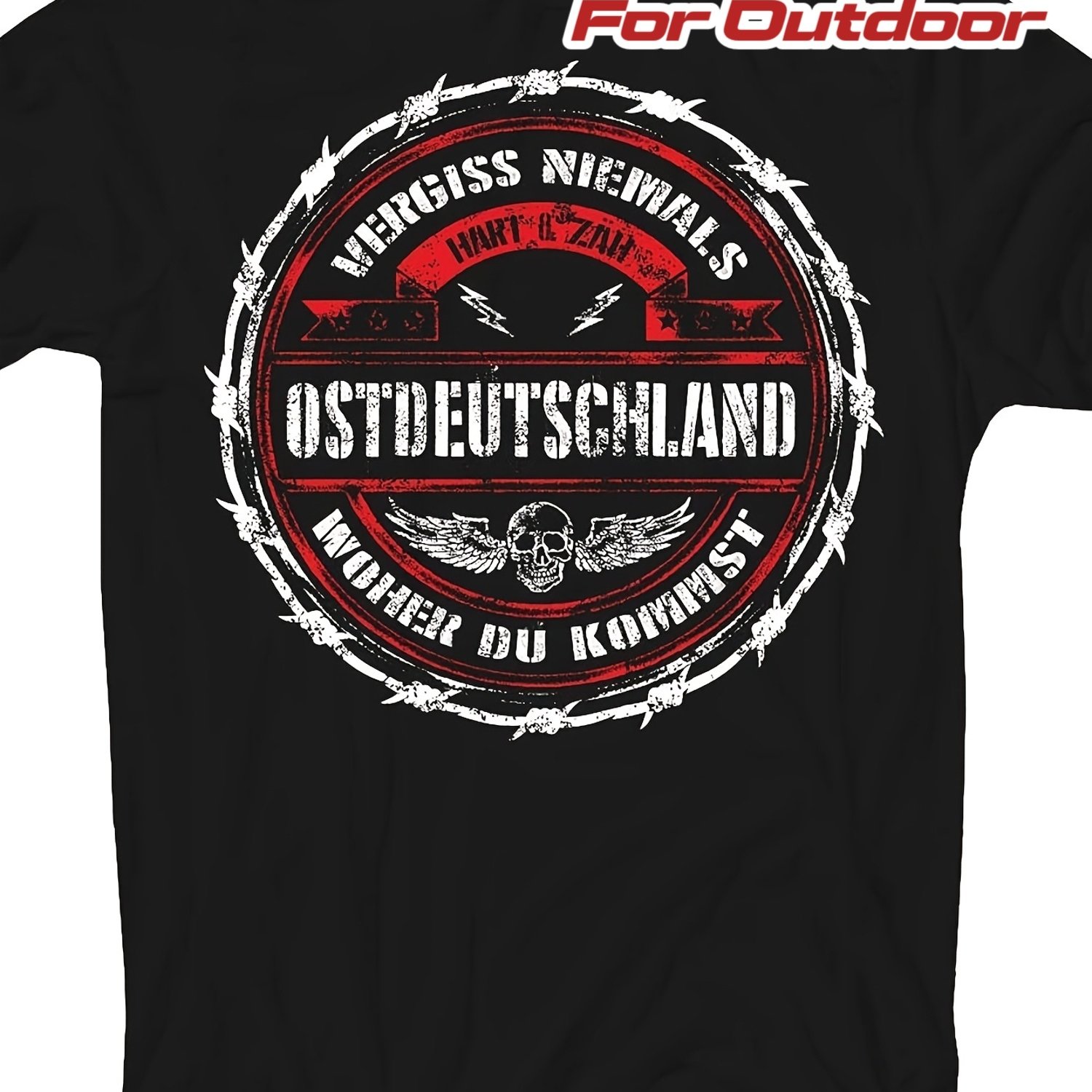 Men's T-shirt East Germany Men's Black Tee Classic Perfect For Home | Outdoor | Work | Gifting (birthdays | Mother's Day | Valentine's Day) Small-3xl Unisex, Plus Size