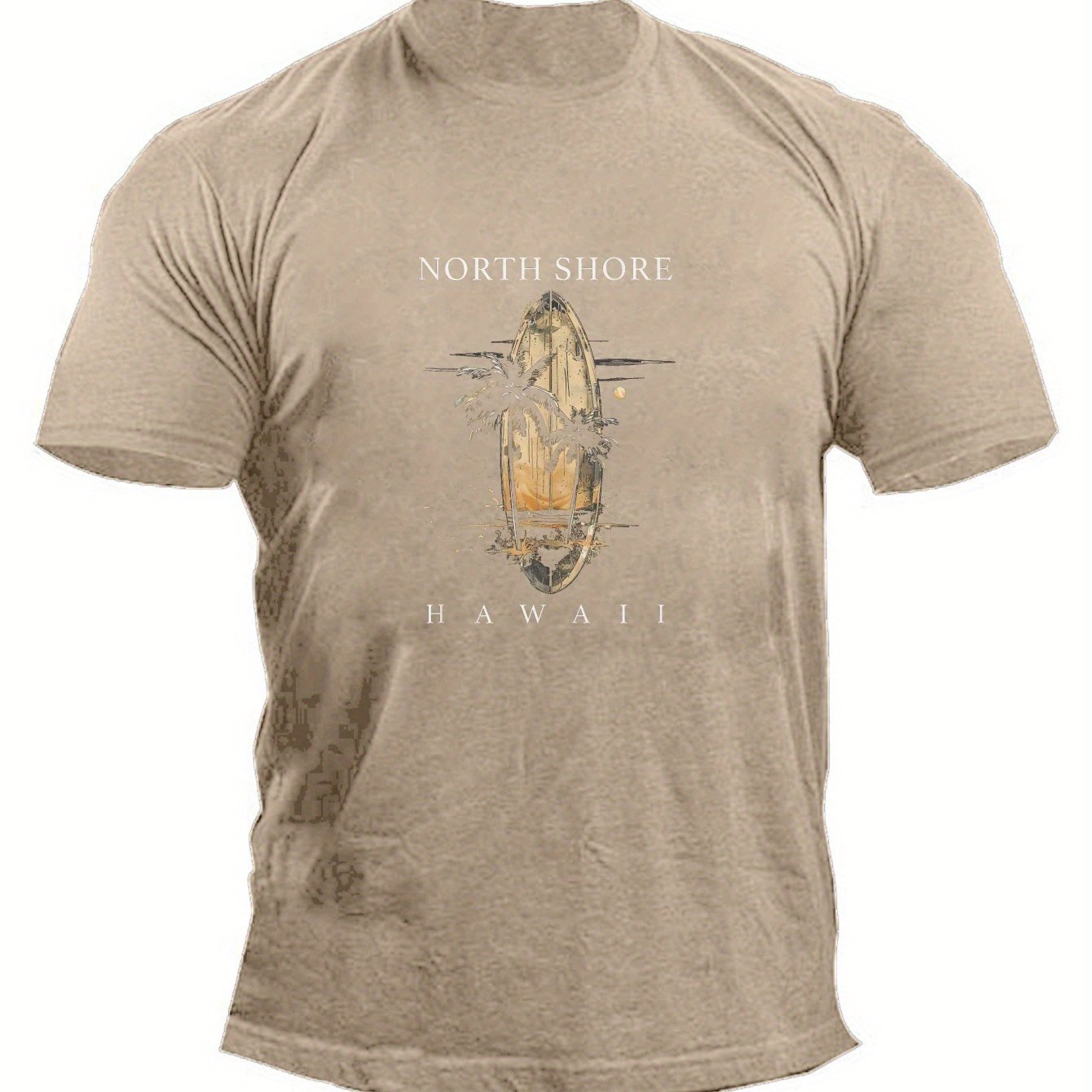 TEMU North Surfer Spring And Summer Men's Short-sleeved T-shirts Printed Tops Summer T-shirts