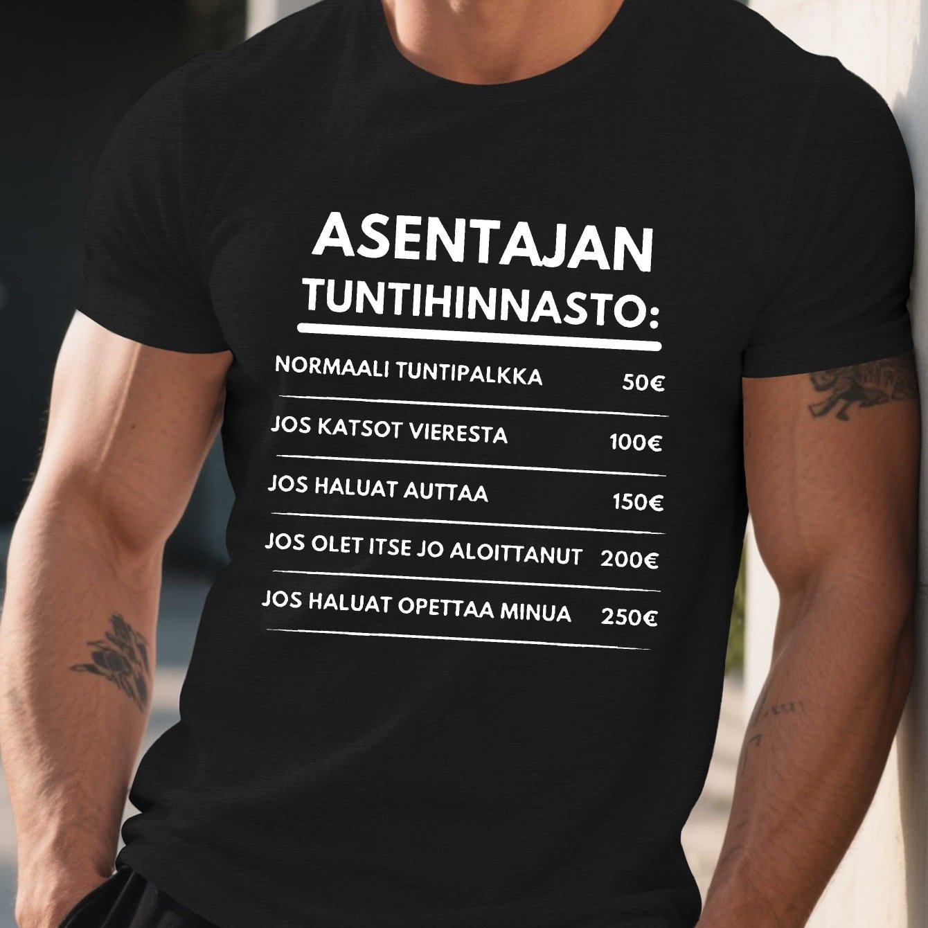 TEMU Men's Finnish Short Sleeve T-shirt - Casual Summer Round Neck Top With Wage Calculator Appropriate Indicator - Machine Washable Finnish-themed