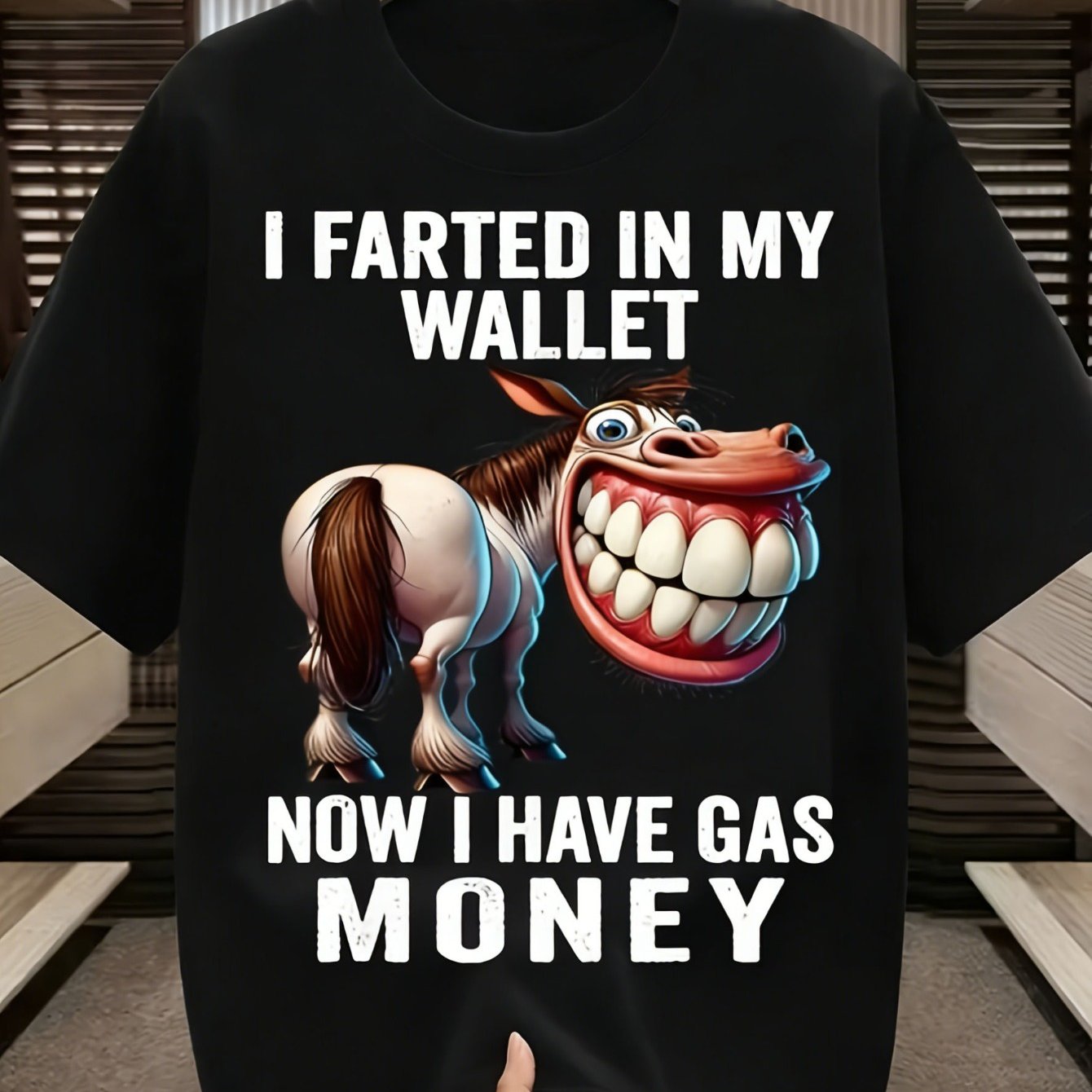 TEMU Funny "i Farted In Now I Have Gas Money" T-shirt - Suitable For Casual Wear & Outdoor Activities, Humorous Gift For, Unisex Short Sleeve Round