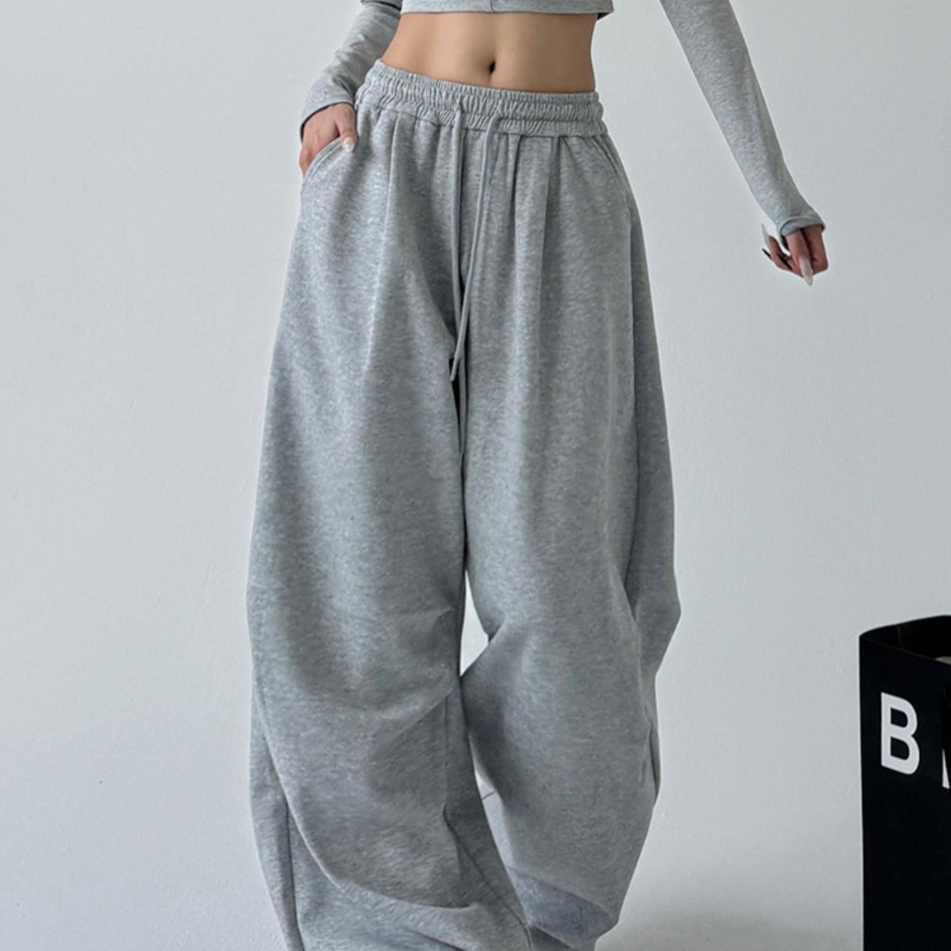 Image of Hip Is The Actual Body Measurement. Women's 2024 Autumn/winter Hip-hop Wide-leg Casual Straight-leg Loose American Swear Pants