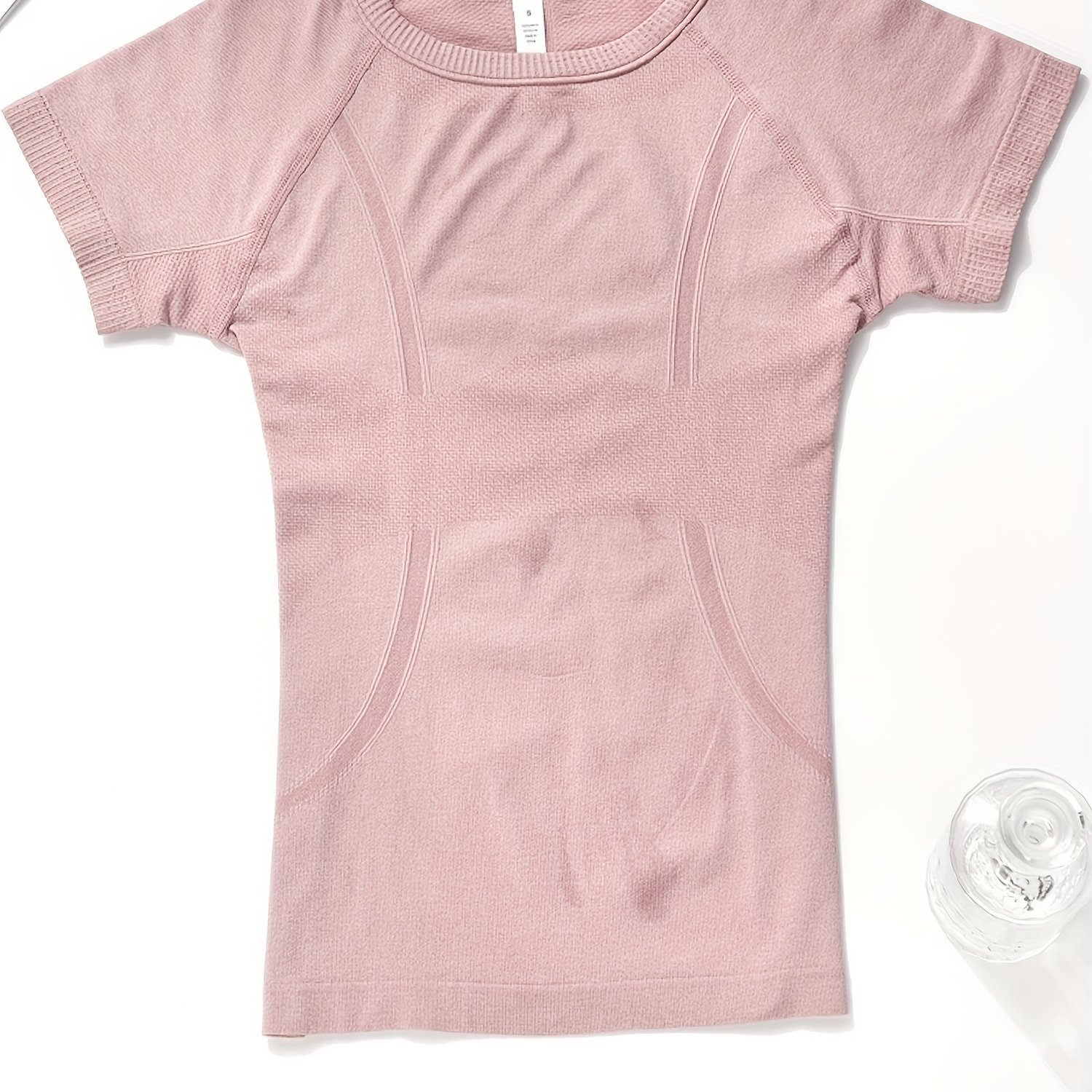 E-shop Damen-Lichtblau-Quick-Dry-Sport-T-Shirt - Atmungsaktives Feuchtigkeitsableitendes Workout-Top für Laufen, Yoga & Training, Slim Fit