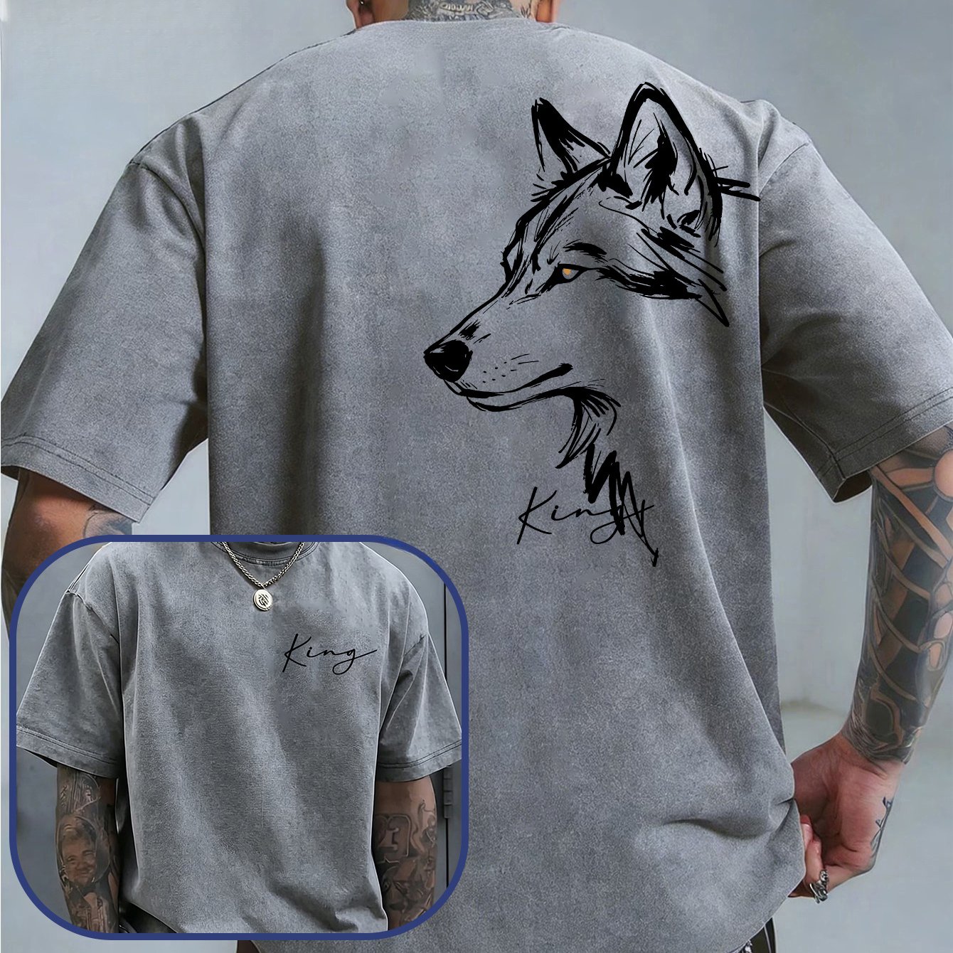 TEMU Men's Washed 