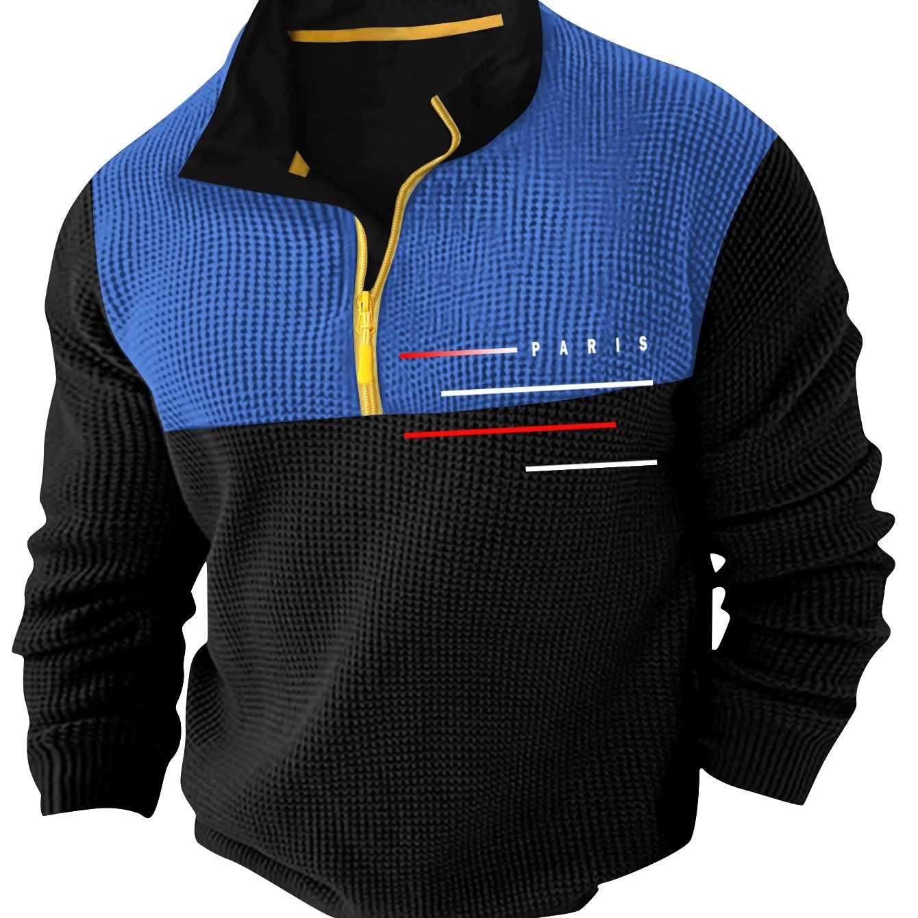 TEMU Spring And Autumn New Mature Men's Business Leisure Shirt Men's Color Letter Printed Men's Long Sleeved T-shirt Men's Sports Outdoor Top Casual