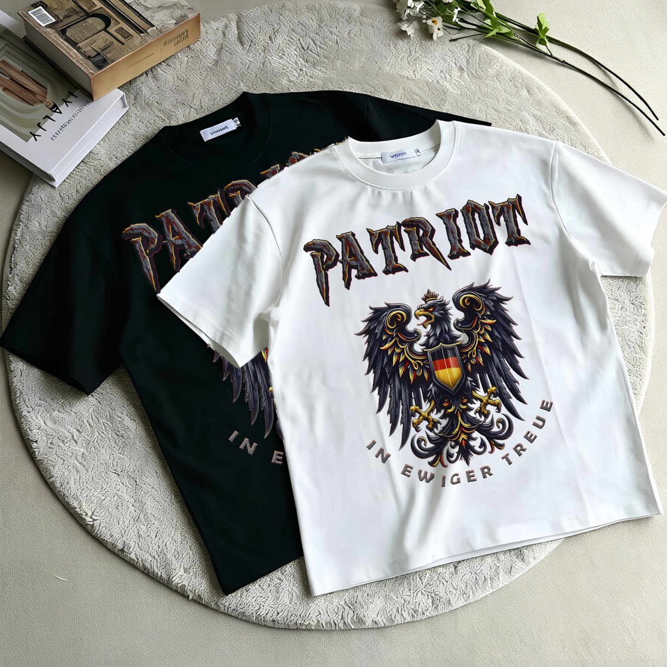 Men's 100% T-shirt Patriot Eagle Emblem In Eternal Graphic Design Summer Wear Gift For Him