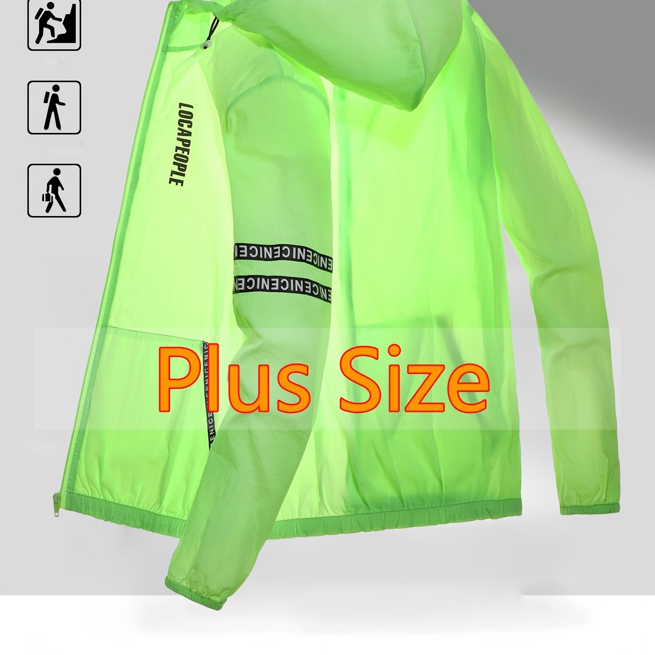 E-shop Übergroße, leichte Herrenjacke mit Kapuze mehreren , eine erfrischende bequeme Oberbekleidung, die uneingeschränkte Bewegungsfreiheit bei