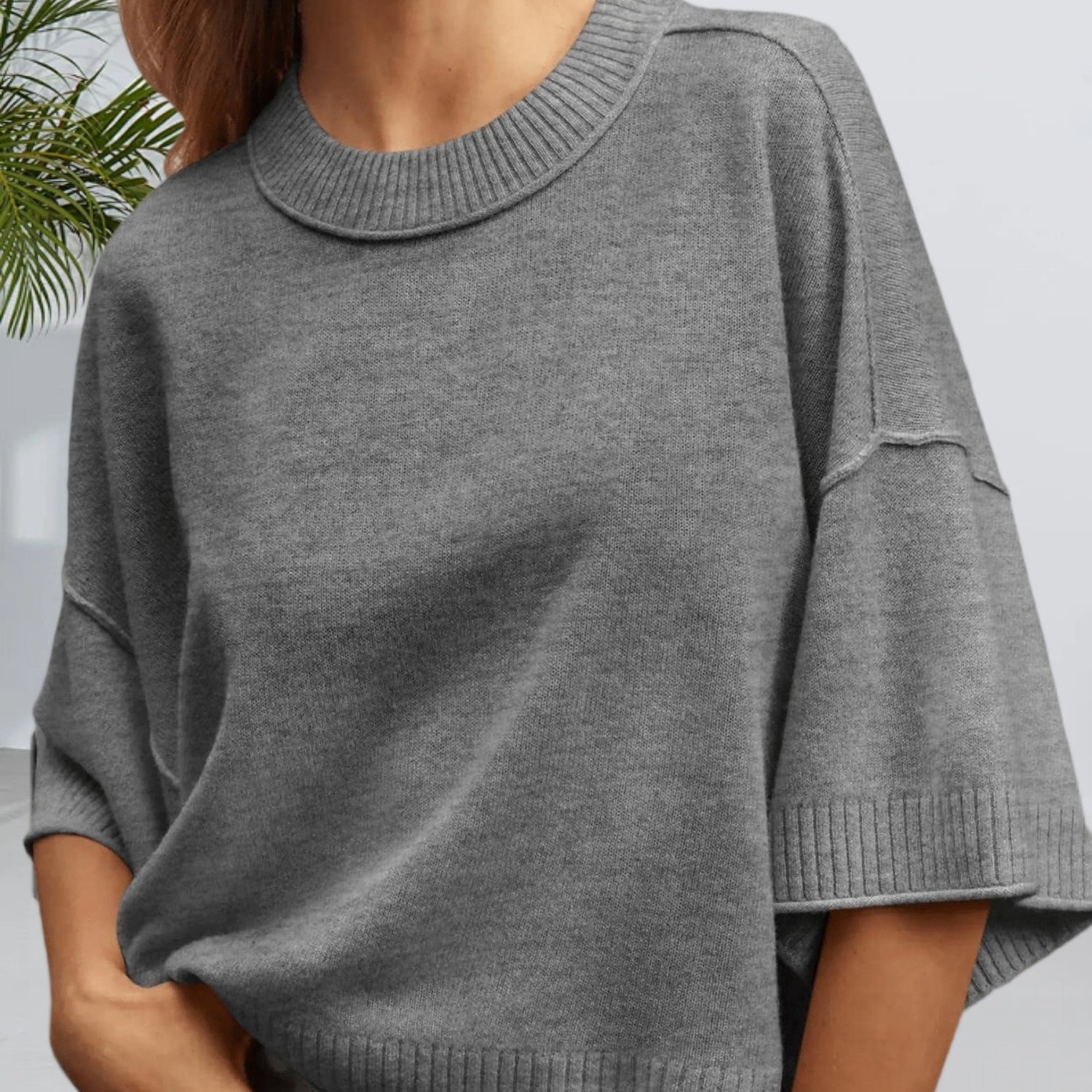 Image of Casual Oversized Cropped Top With Short Sleeves For Women In Summer