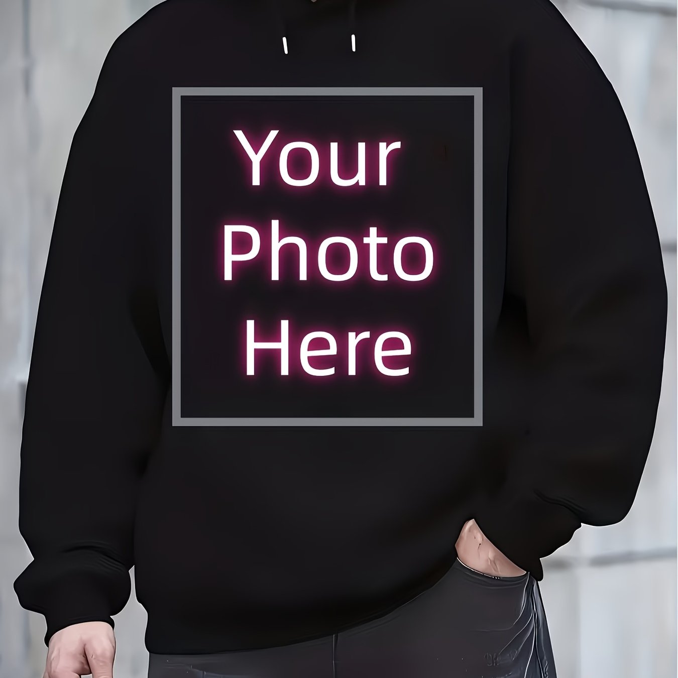 TEMU Custom Text Hoodie, Personalized Name Sweatshirt, Diy Message Hoodie, Birthday Gift For Men And Women