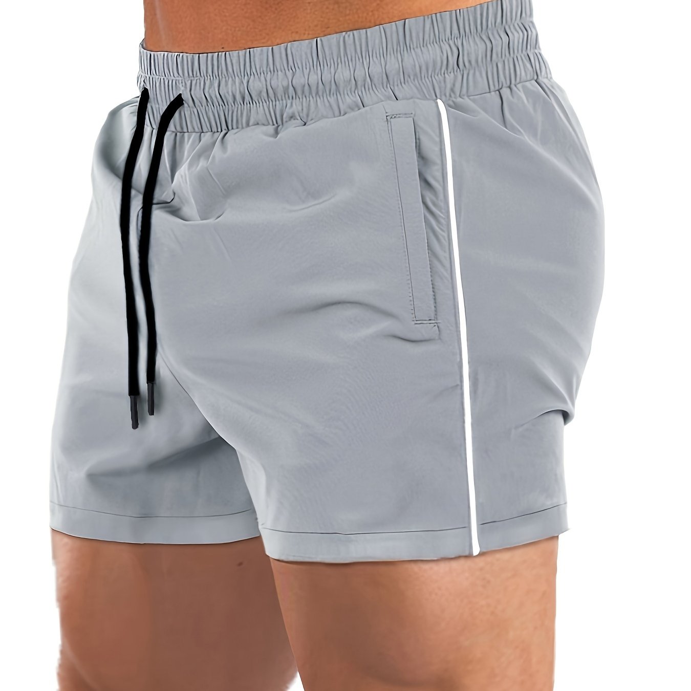 Image of Muscular Man Athletic Fitness Shorts Elastic Thin Style Weightlifting Dog Breathable Squat Short Shorts Quick-dry Running Shorts