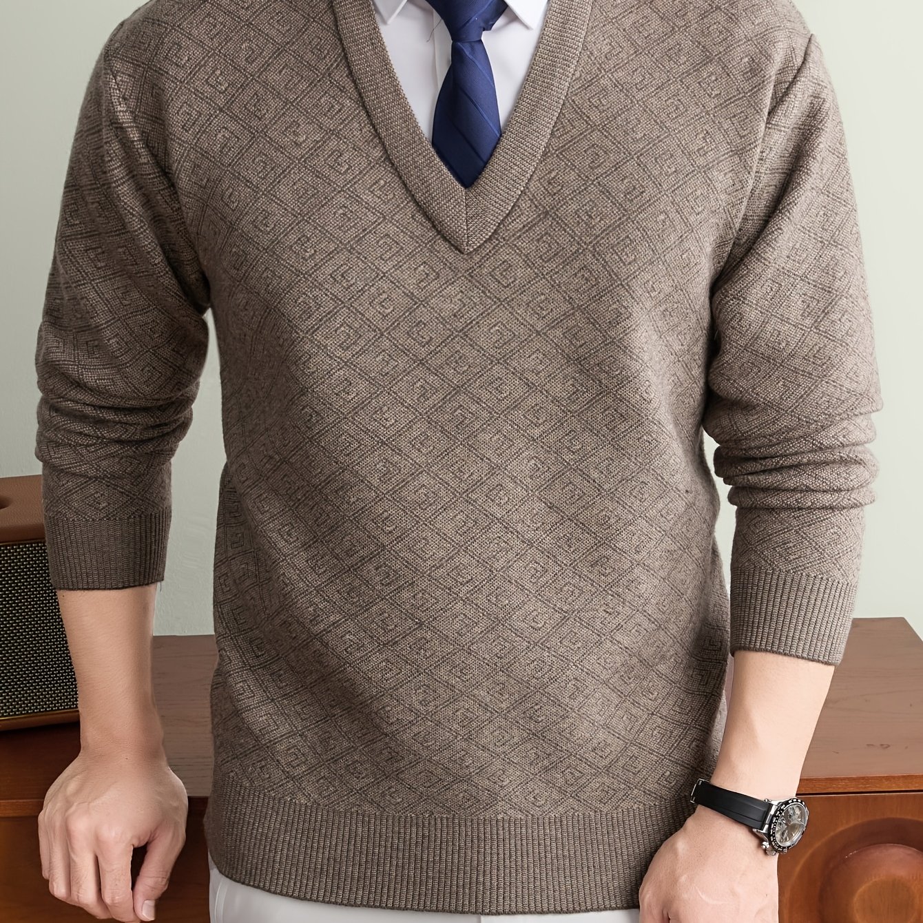 TEMU Minimalist -neck Lightweight Daily Sweater