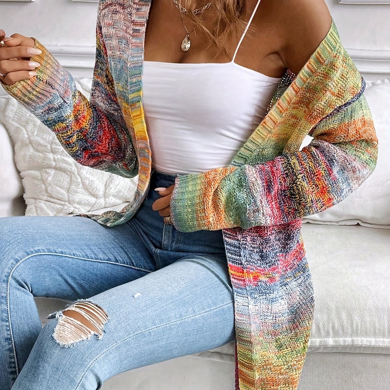 Gradient Multicolor Cardigan