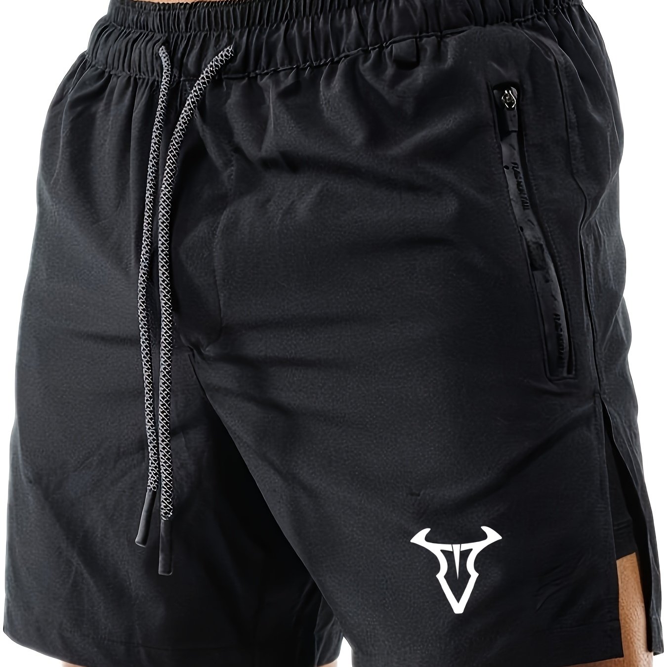 TEMU Leisure Summer Printed Speed Drying Running Men' Layer Shorts Sports