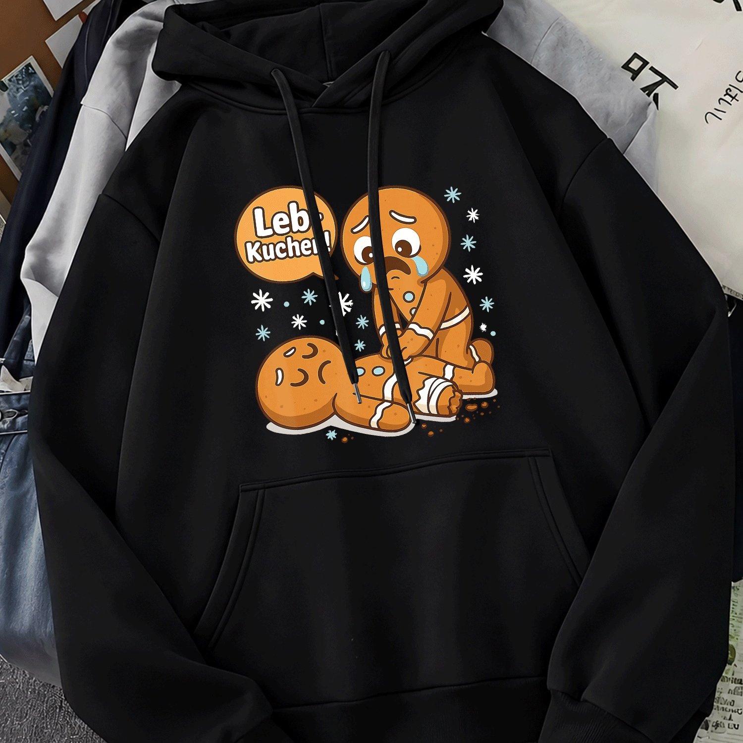Image of Gingerbread Christmas Mens Funny Womens Christmas For Men Women Sweatshirt With Kangaroo Pocket Unisex Hoodie