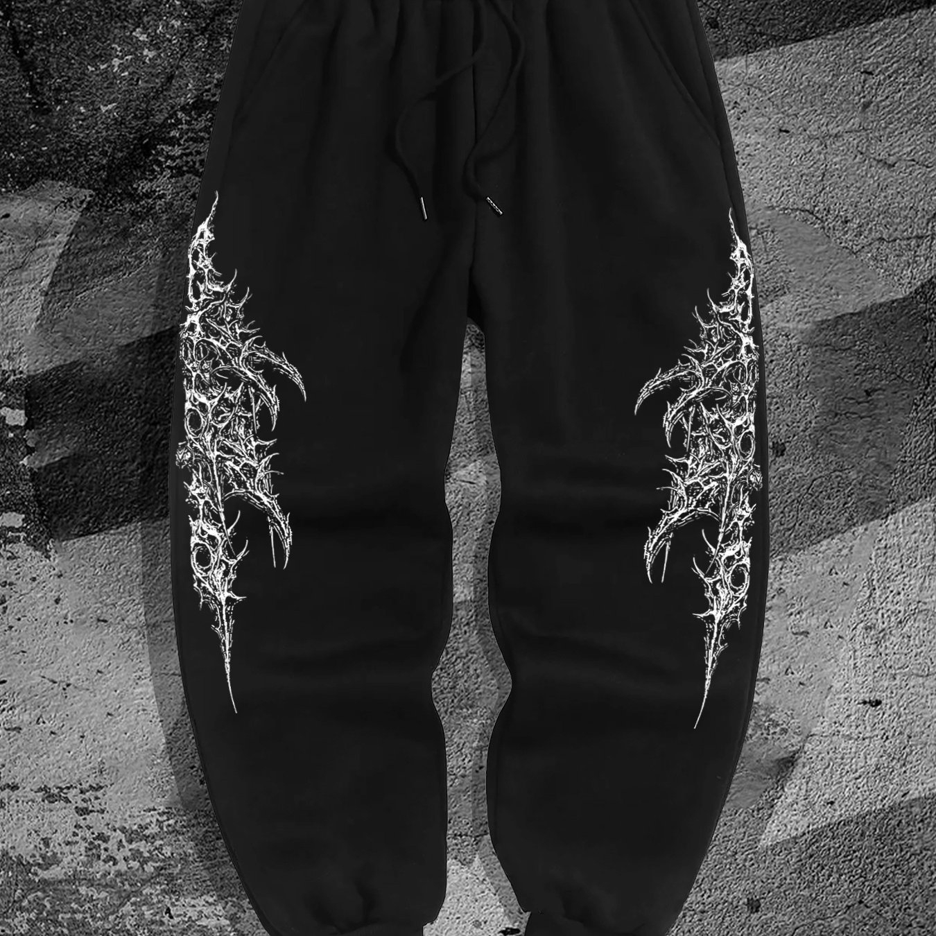 TEMU Men's Casual Joggers In Dark Gothic Style - Collection For Campus