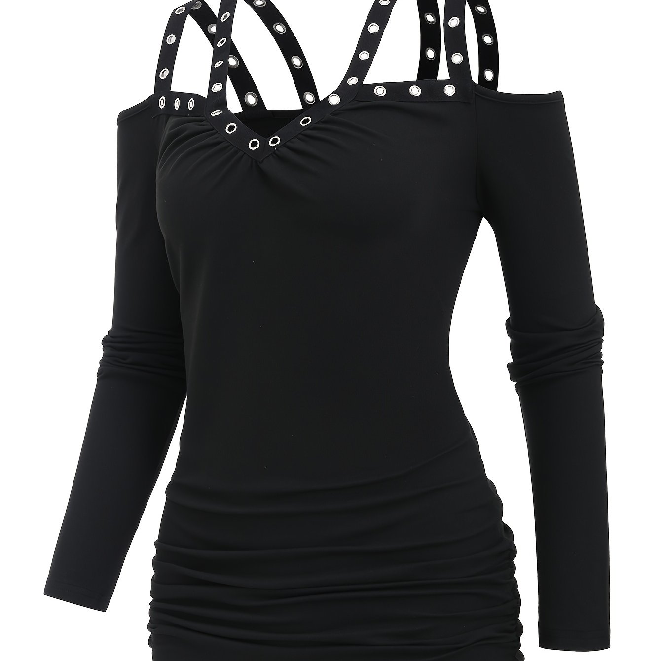 Targeted Development Gusset Shoulder Strap Long Sleeve Top