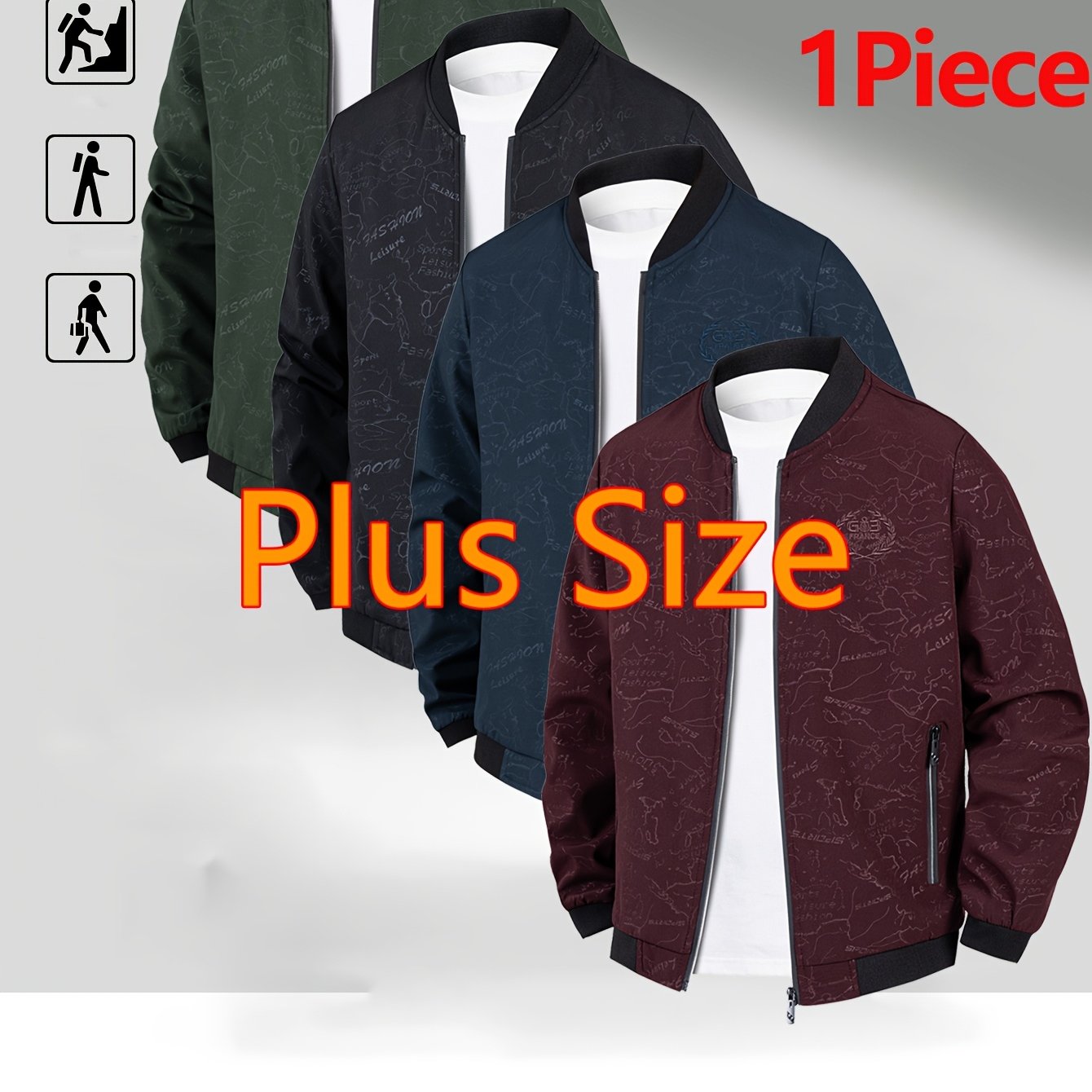 TEMU Oversized Men's Lightweight Multi-pocket Jacket With Hood, A Refreshing And Comfortable Outerwear That Movement During Outdoor Activities Like