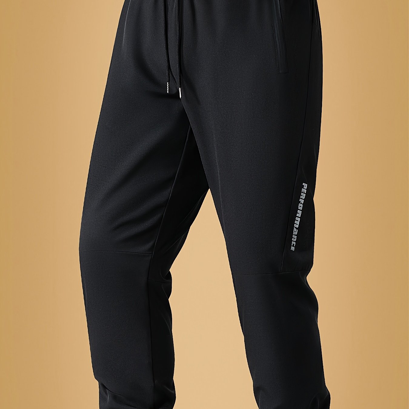 TEMU Men's Summer Stretch Casual Travel Slim-fit Joggers, Trendy Men's Pants. Casual Running Tapered Pants, Breathable Training Trousers, Fitness Qui