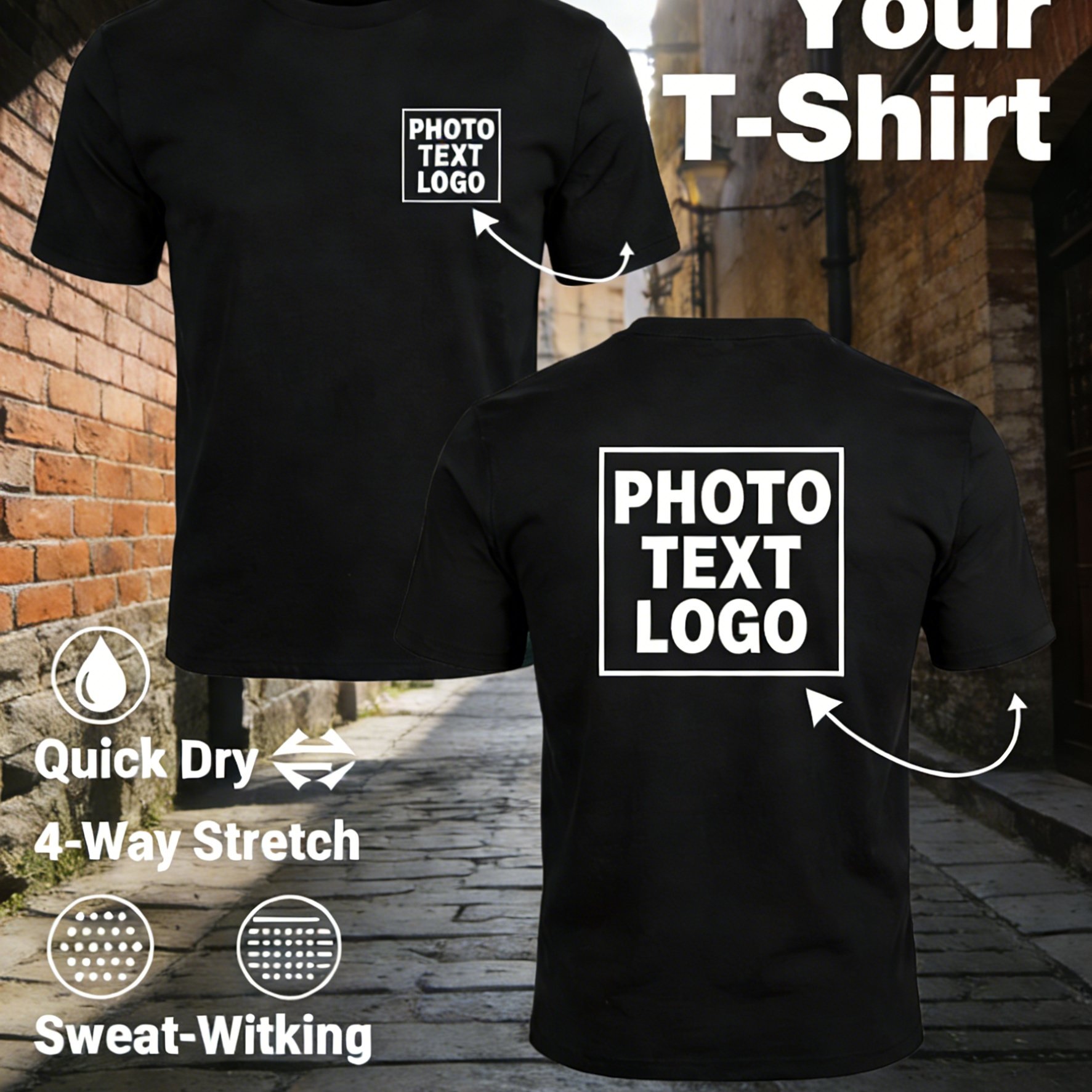 E-shop Personalisierbare Herren-T-Shirts & Tanktops – Personalisiertes Design, Text, Logos | Lockere Passform, Maschinenwaschbar, Mehrere Farben