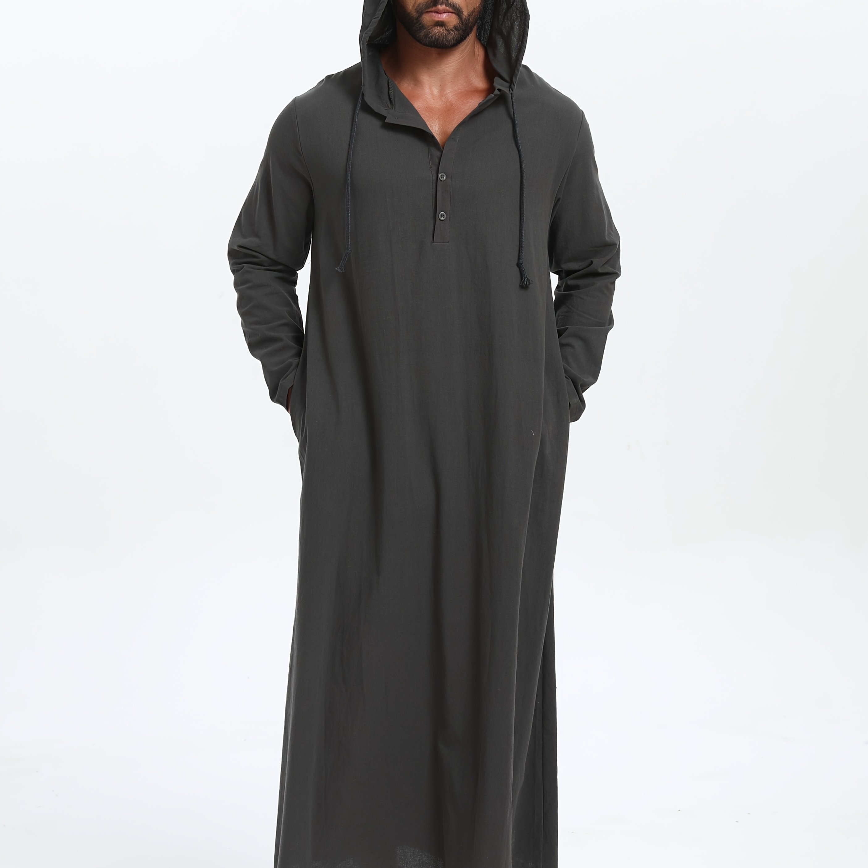 Men's Arabic Hooded Robe, Casual Robe