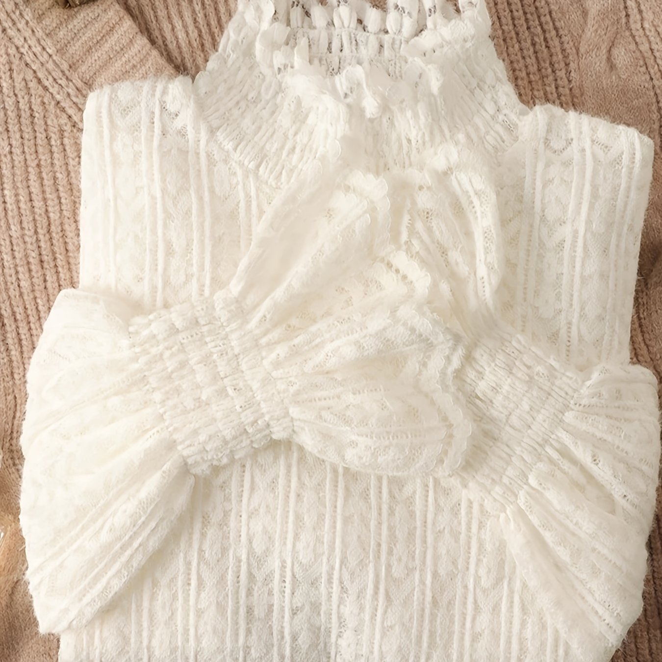TEMU Pull Femme Grande Taille Col Dentelle Brossée Sous-Vêtement Automne Hiver Nouveau Intérieur Veste Courte Chaude Tendance
