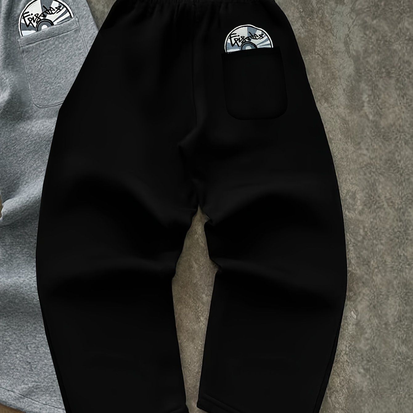 TEMU A Retro Street Sweatpants For Men And Women, Trendy Trousers, Classic Versatile Casual Loose And Design, Autumn And Temperament Tied Feet Pants