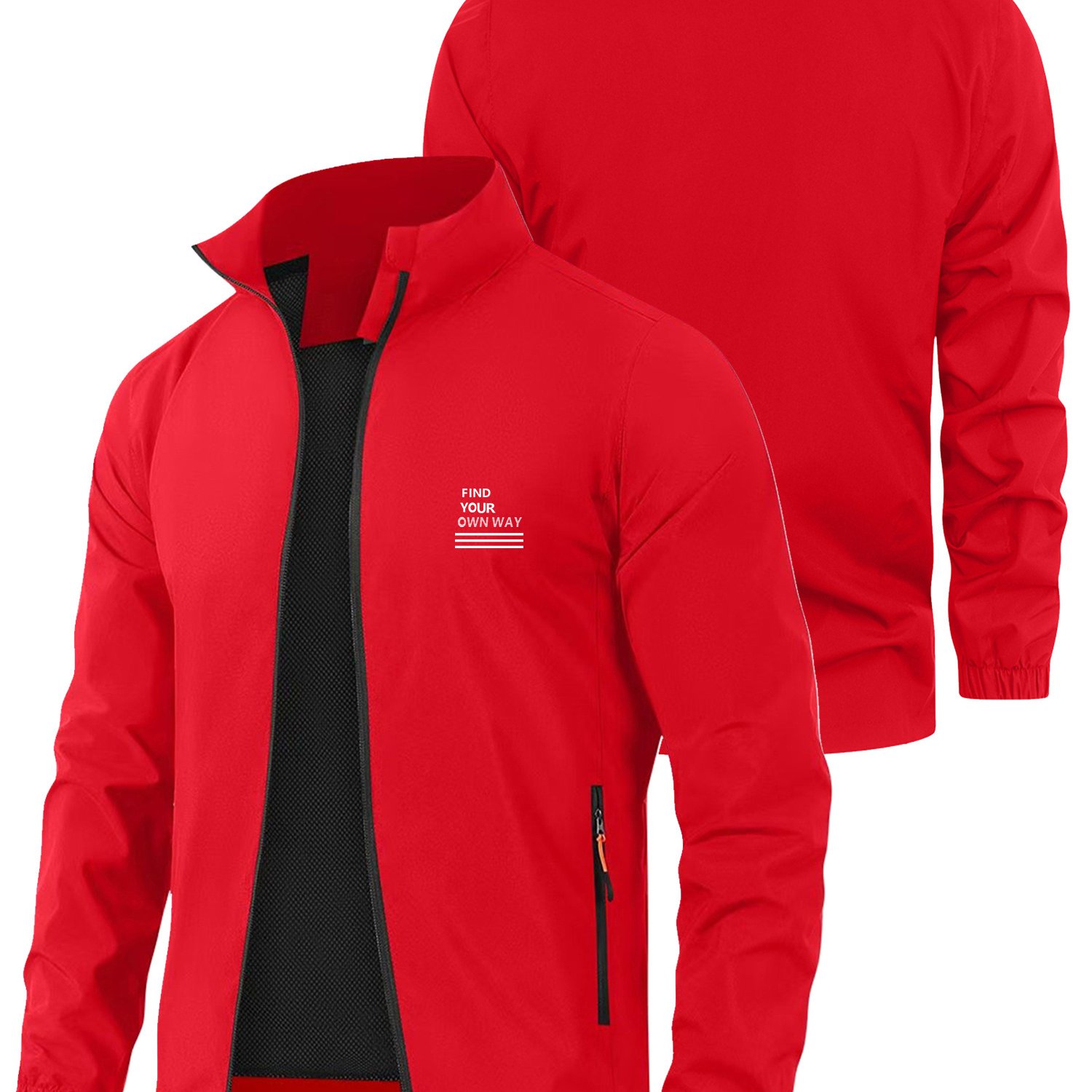 TEMU Outdoor Men's Windproof Hiking Jacket, Lightweight And Comfortable High-quality Parka, Multi- Full-sleeved Coat, Suitable For Outdoor And Sports