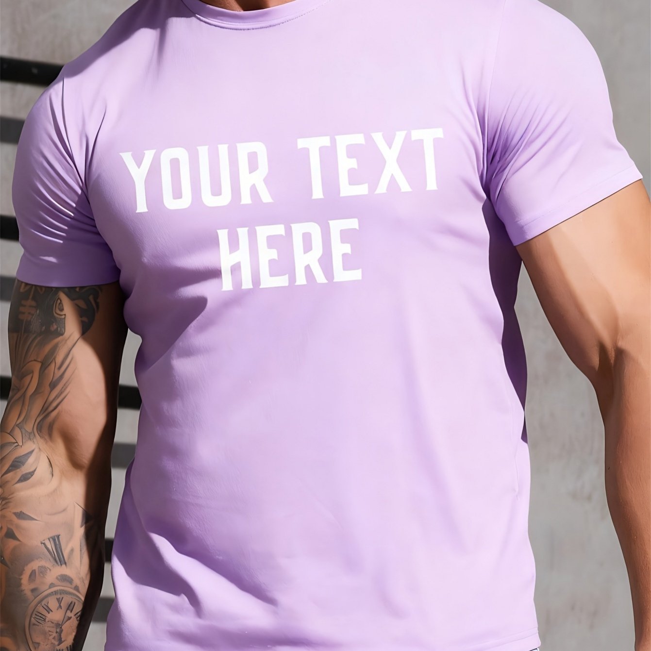 TEMU Custom Men's Big & Tall Short Sleeve T-shirt, Personalized Text For Men. Enter Your Text/wishes/funny Message To Create A Holiday Gift For