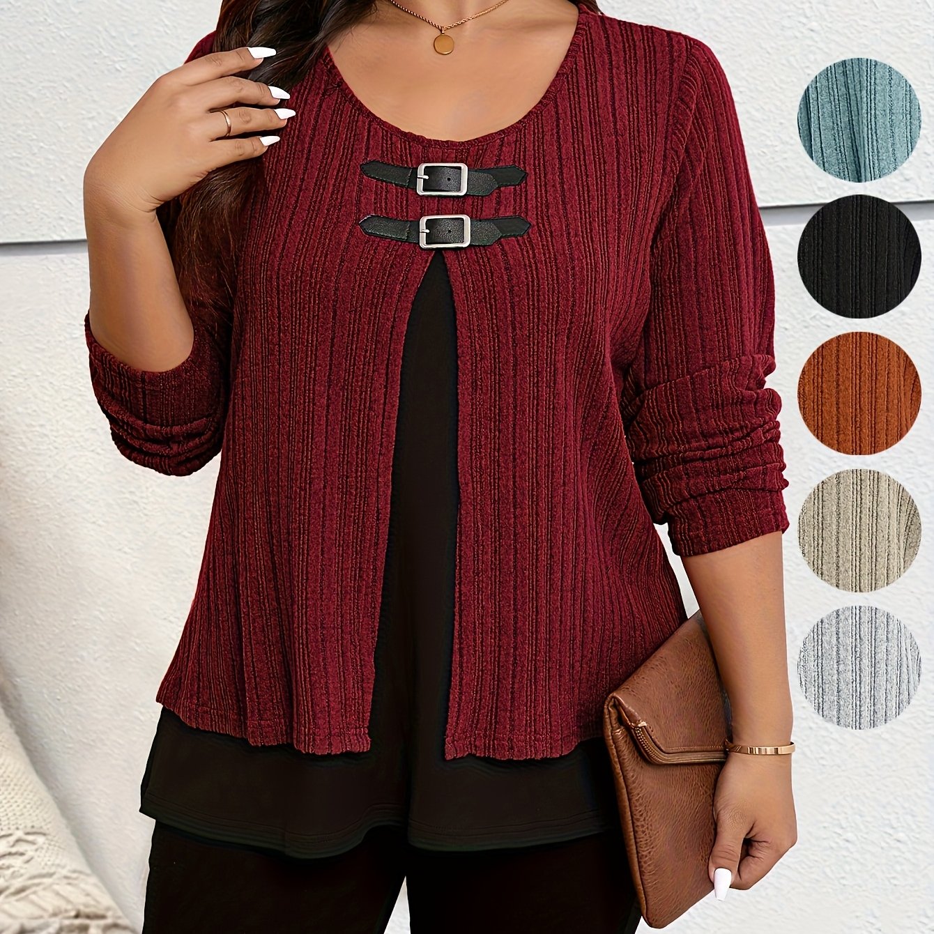 Plus Size, Casual Plus Size Women's Top