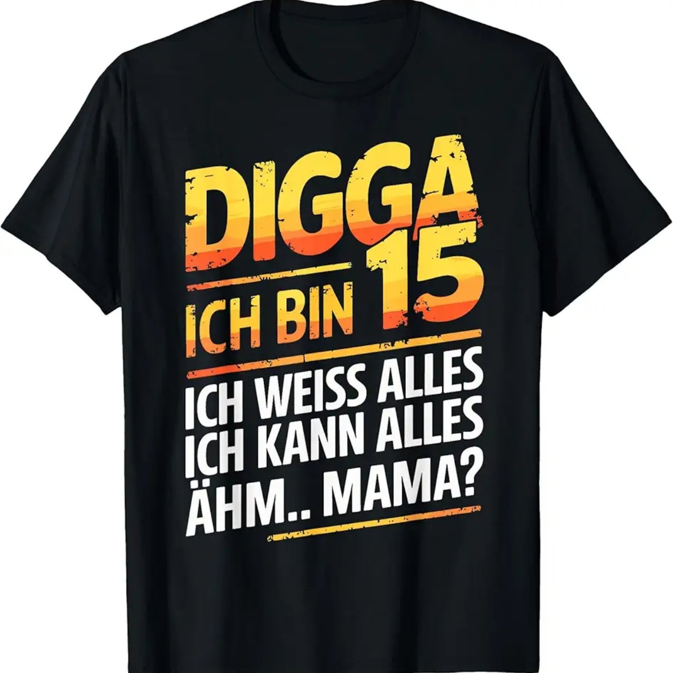 15th Birthday Gift For - "" Massive Graphic Print T-shirt, Round Neck Casual Wear Suitable For Casual Outfits & Collectible Birthday Outfits, Machine Washable Celebration Tee For 15 Year Olds