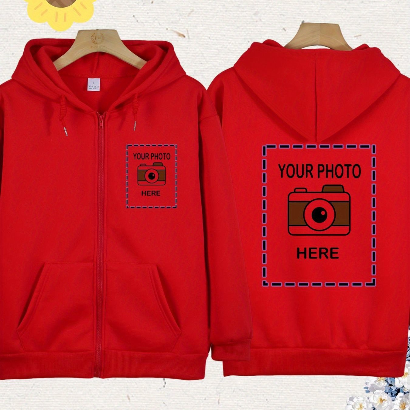 TEMU Custom Women's Hoodies, Zip-up Sweatshirts