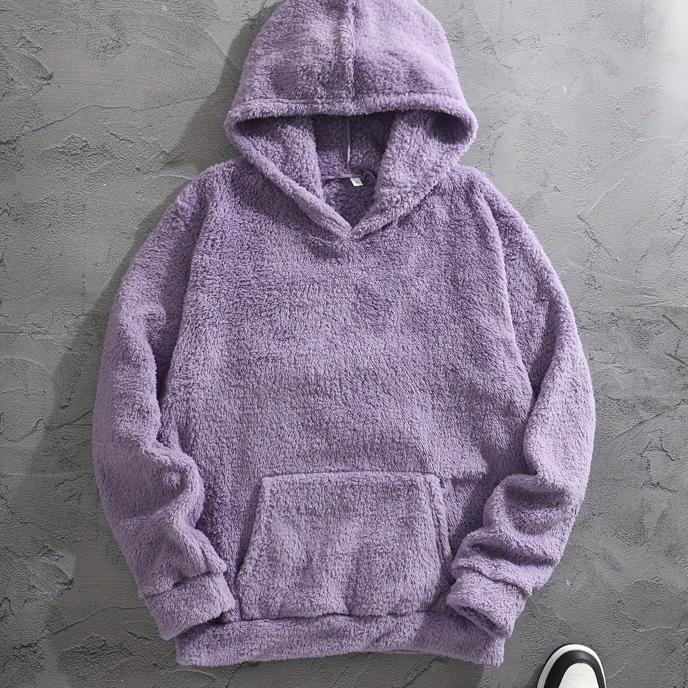 TEMU Autumn/winter Thickened Loose-fit Warm Plush Top, Men's New Fashionable Loose Casual Versatile Trendy Fleece-lined Hooded Sweatshirt