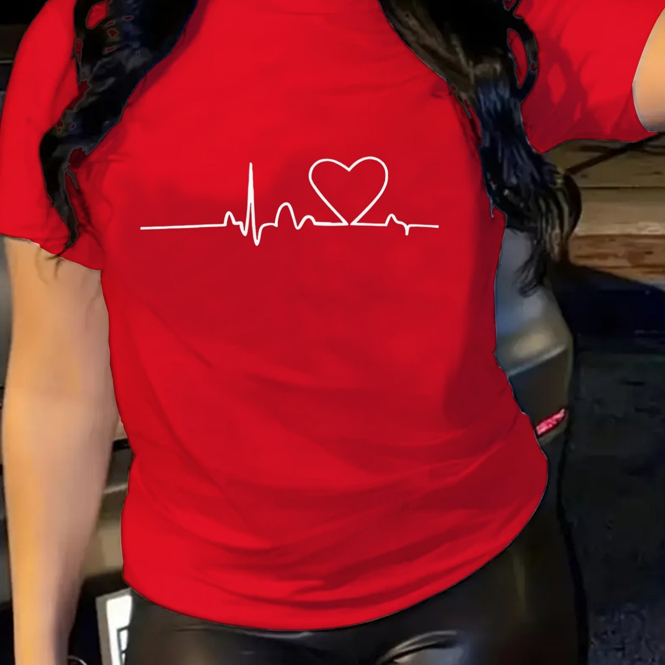 Plus Size - A Stylish And Casual Women's T-shirt, Single Piece Delivered For Summer, Featuring A Trendy Pattern Funny Graphic Print T-shirt