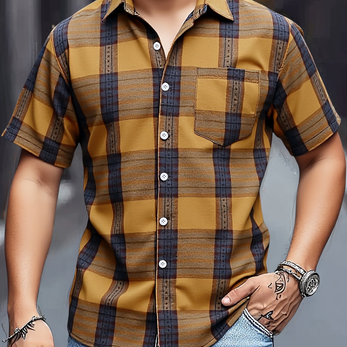 Image of Casual Turn- Collar Shirt