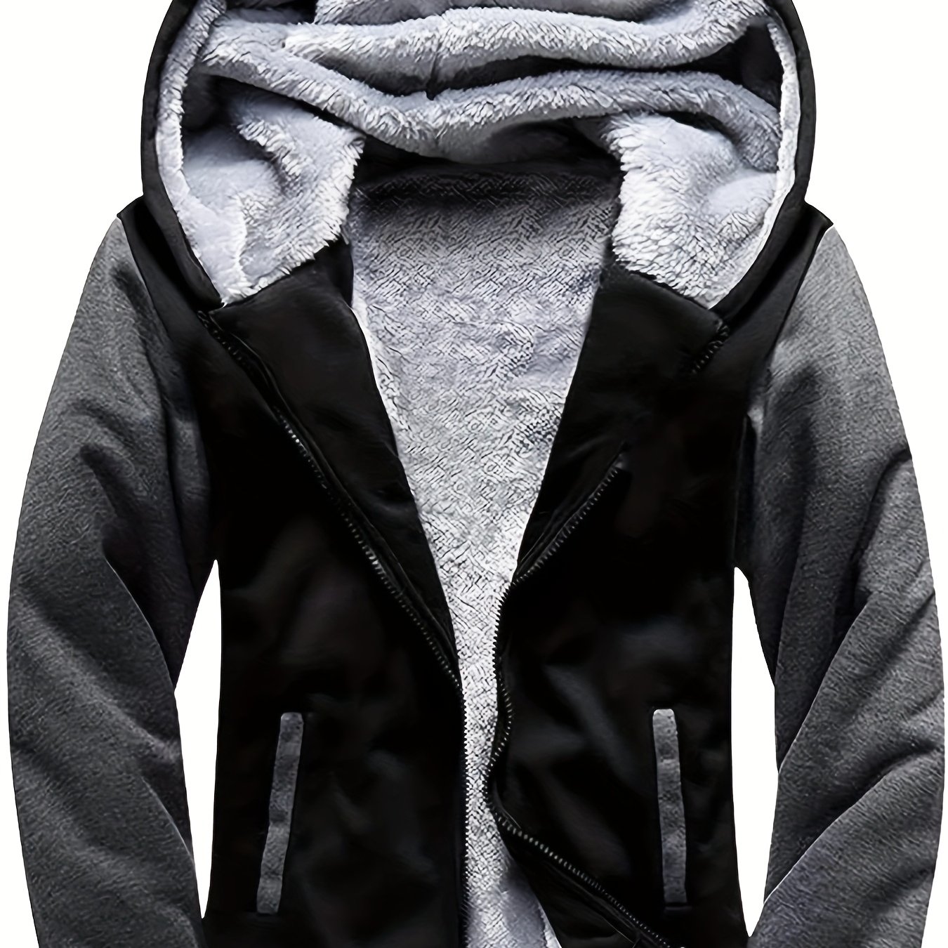 Full-zip Hooded Jacket Children's Sweatshirt Sherpa Lined Hoodie