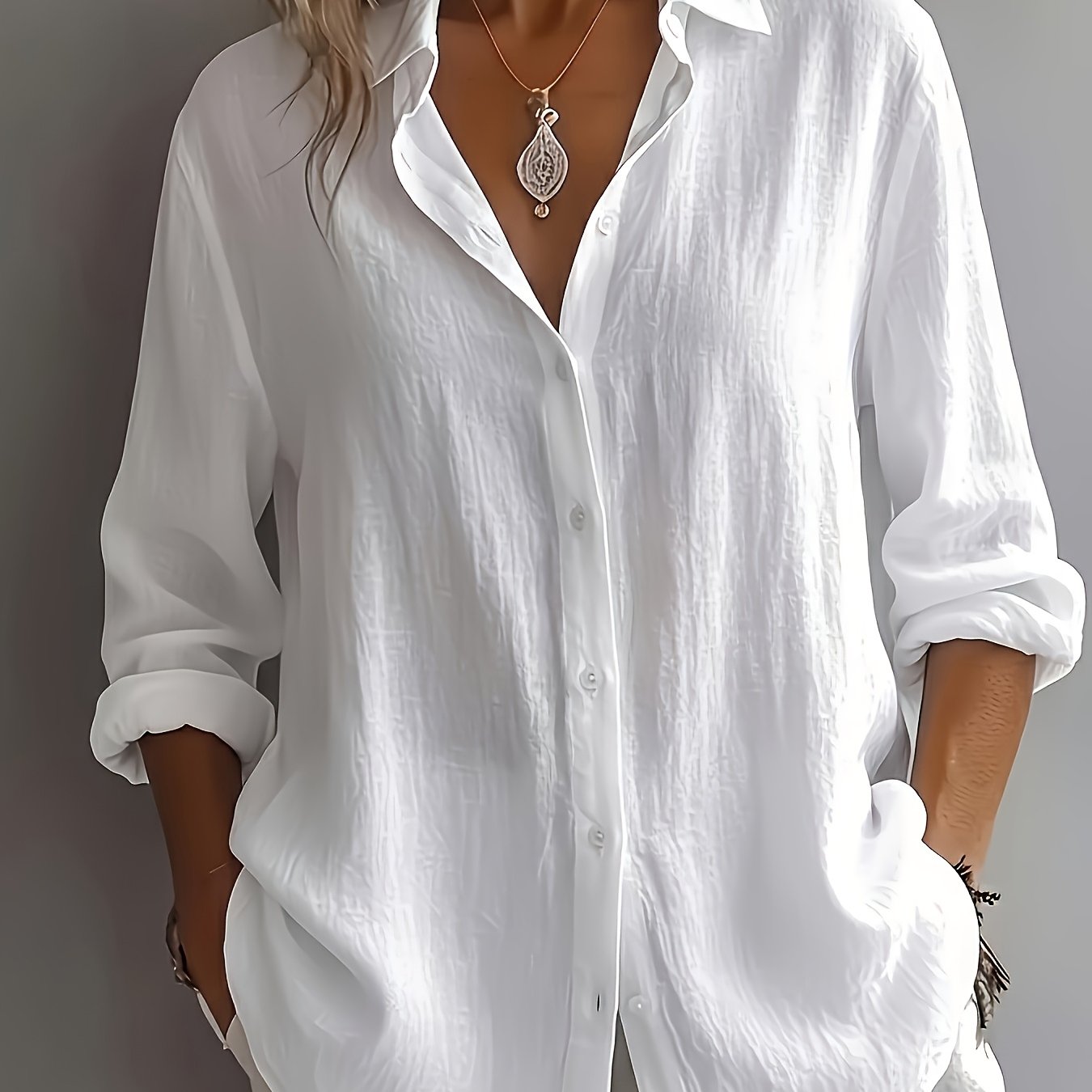 E-shop Leichtes, einfarbiges Freizeitshirt, geeignet für Frühling und Sommer, trocknet schnell und ist weich. für den , Reisen und Outdoor-Aktivitäten.