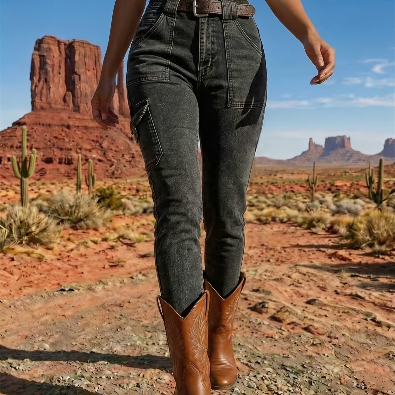 Stylish High-stretch Work Pedicure Jeans