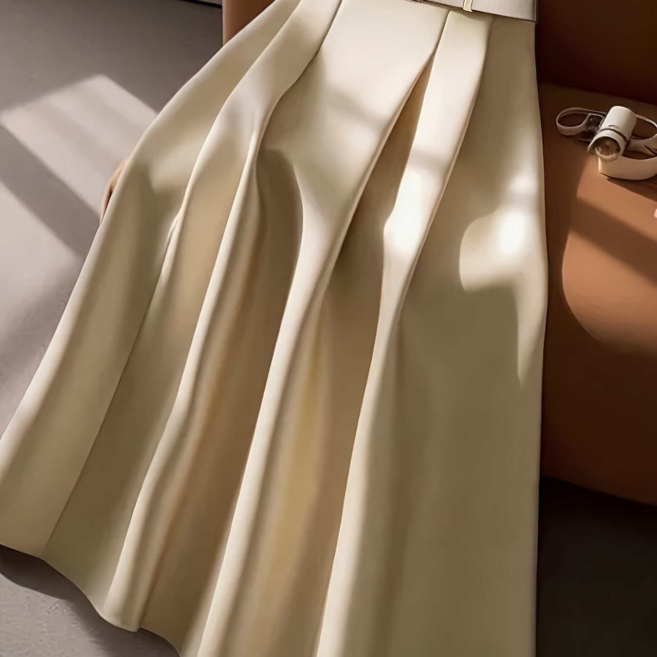 TEMU Lanklia Rock, Solid Color Beltless Skirt, Fashionable And Suitable For Summer