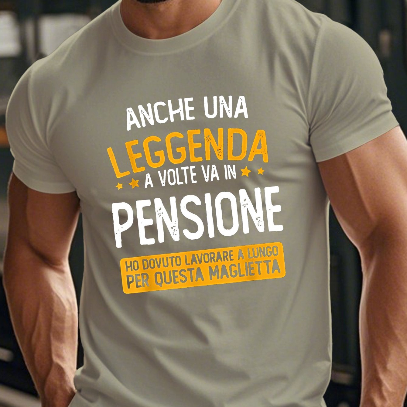 TEMU Funny Italian Retirement Men's Short Sleeve T-shirt Summer T-shirt Top