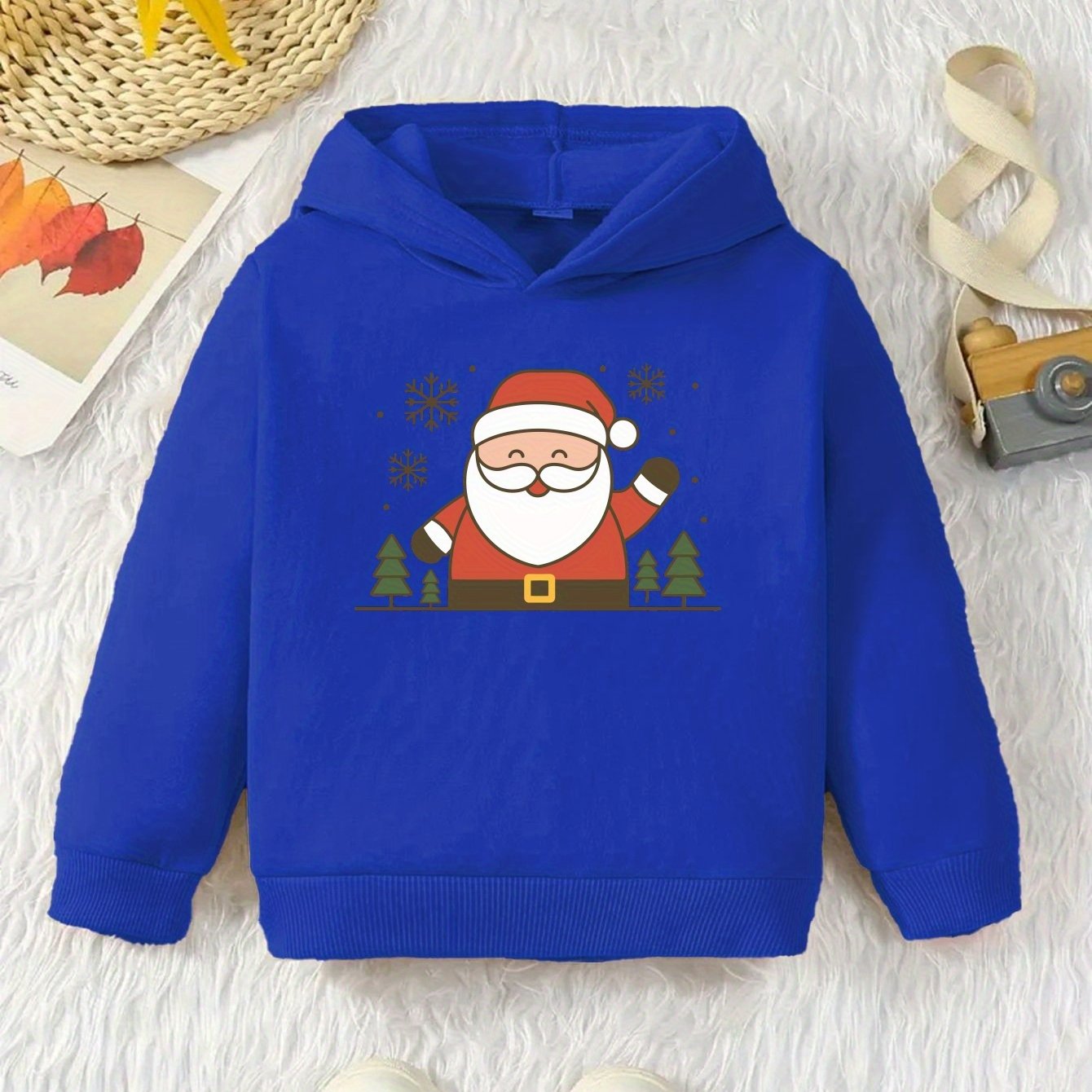 Produktbild von MoonWorks Hoodie Kinder Hoodie Weihnachtspullover Team Santa Claus Weihnachtsmann