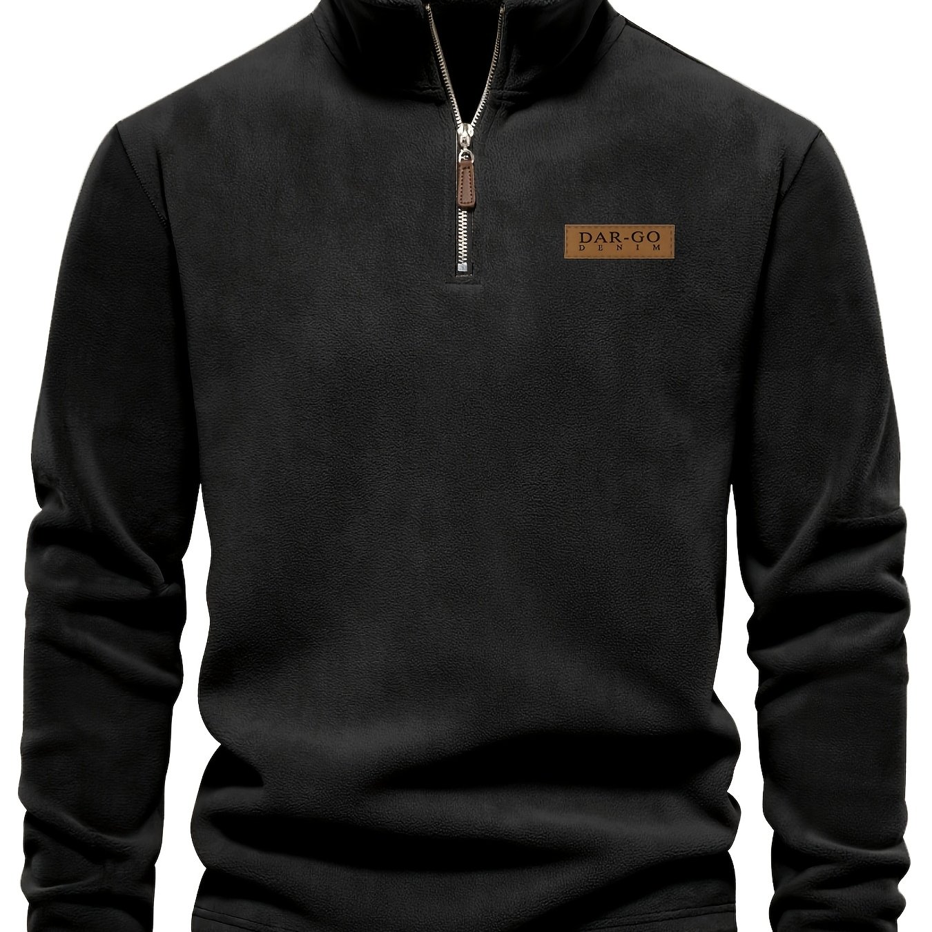 TEMU Men's Fleece Half-zip Sweatshirt, Cold-resistant Warm Autumn Winter Casual Athletic Long Sleeve Sweatshirt