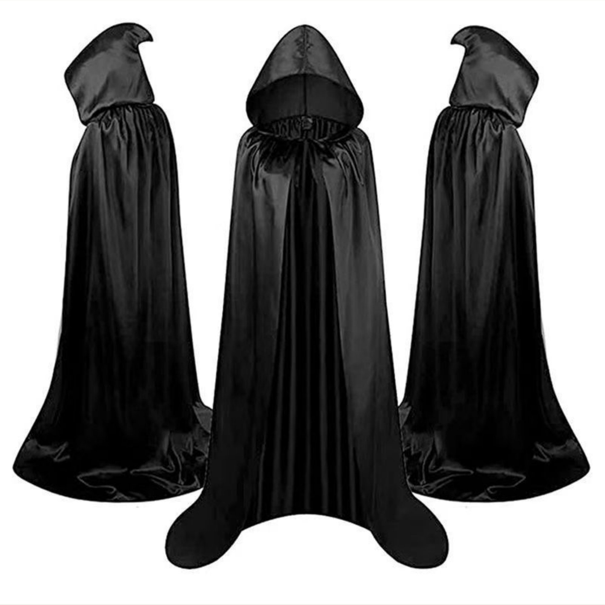 TEMU 【黒のマント】ハロウィンコスチューム 死神マント フード付き 魔女 悪魔 マジシャン イベント お化け屋敷 コスチューム 大人用