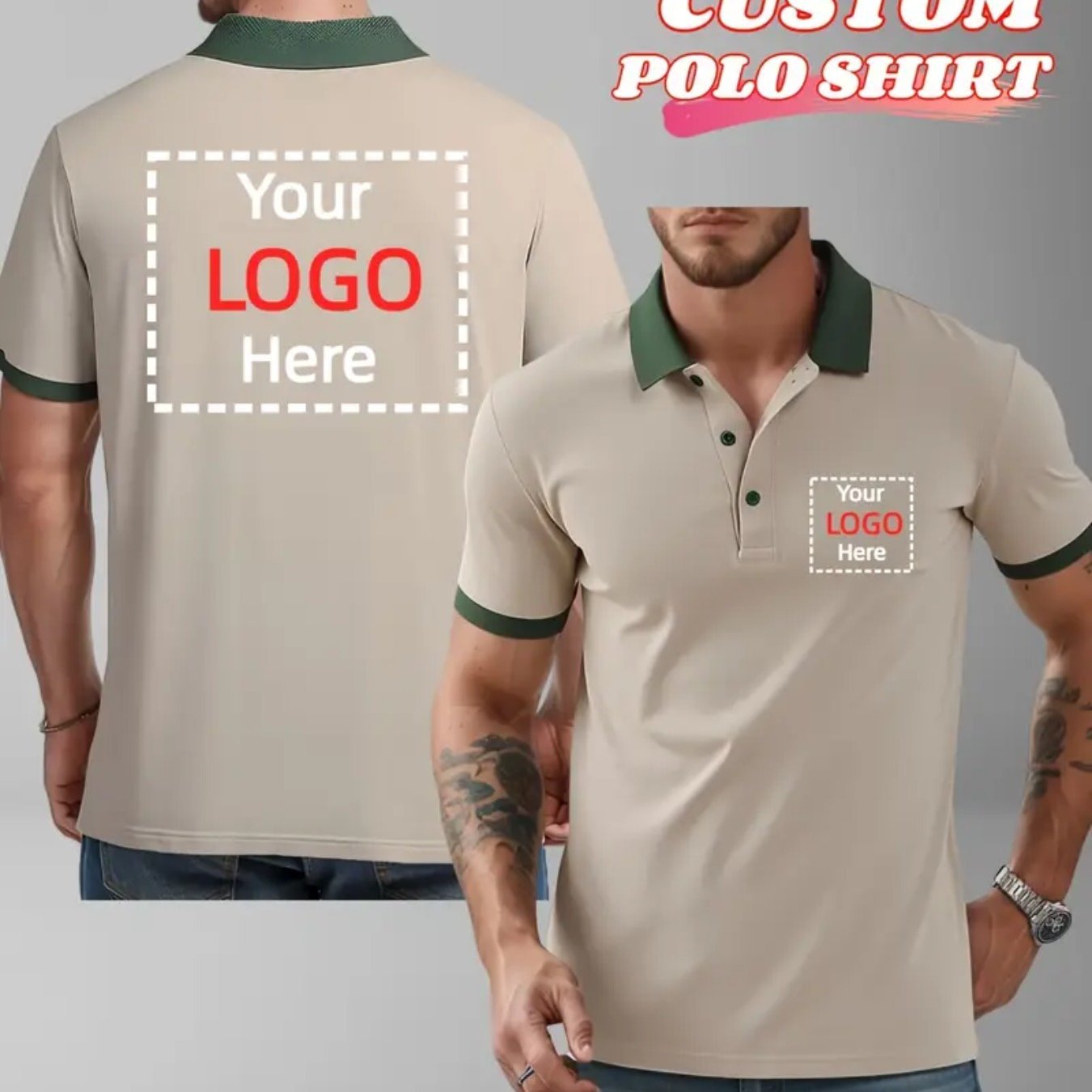 TEMU Chemise Homme Personnalisable à Imprimé et Arrière, Interchangeable et Respirante - Espace Personnalisé, Manches Courtes, Style Décontracté et