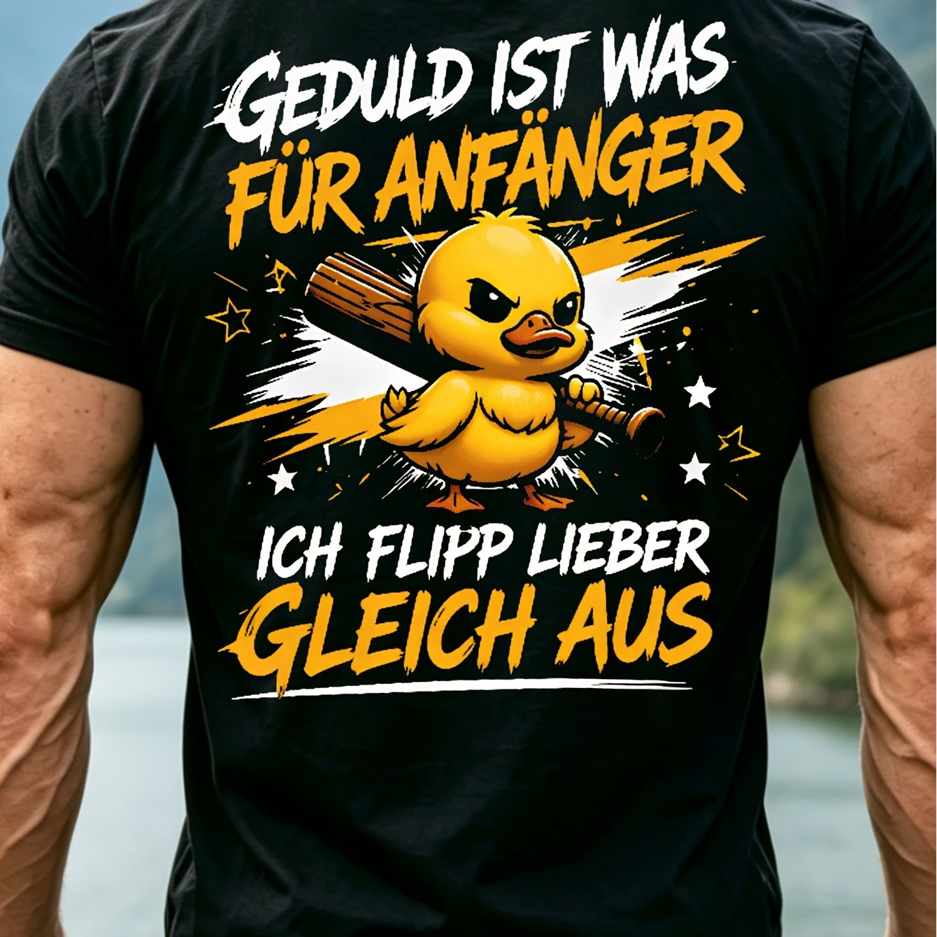 Is For Beginners Wobbly Funny German Text 7 For Men Unisex Funny Back T-shirt Outdoor Leisure Breathable