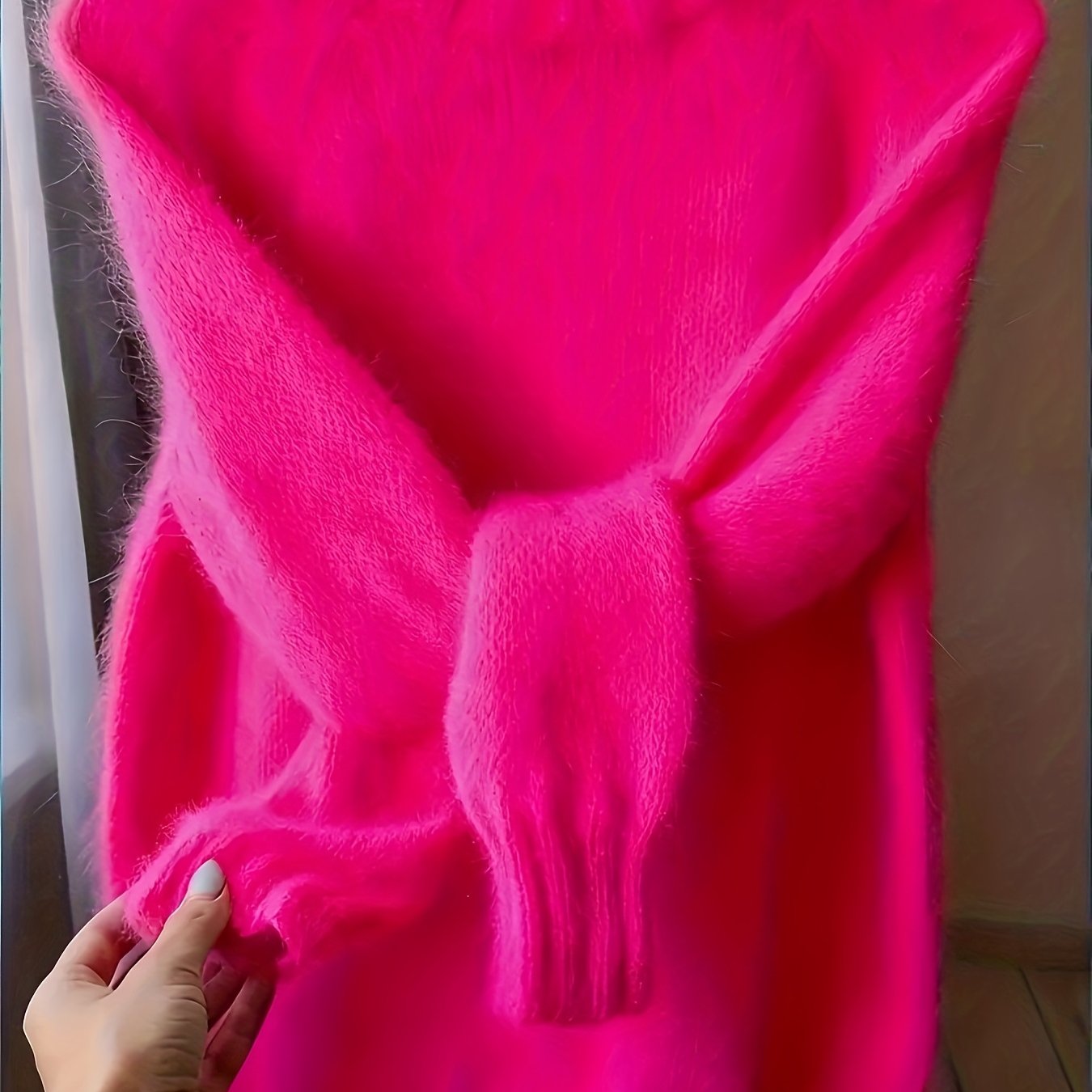 E-shop Damenpullover in Übergröße, einfarbig – Weicher Pullover mit Rundhalsausschnitt langen Ärmeln, bequemer Winterpullover für Herbst Winter