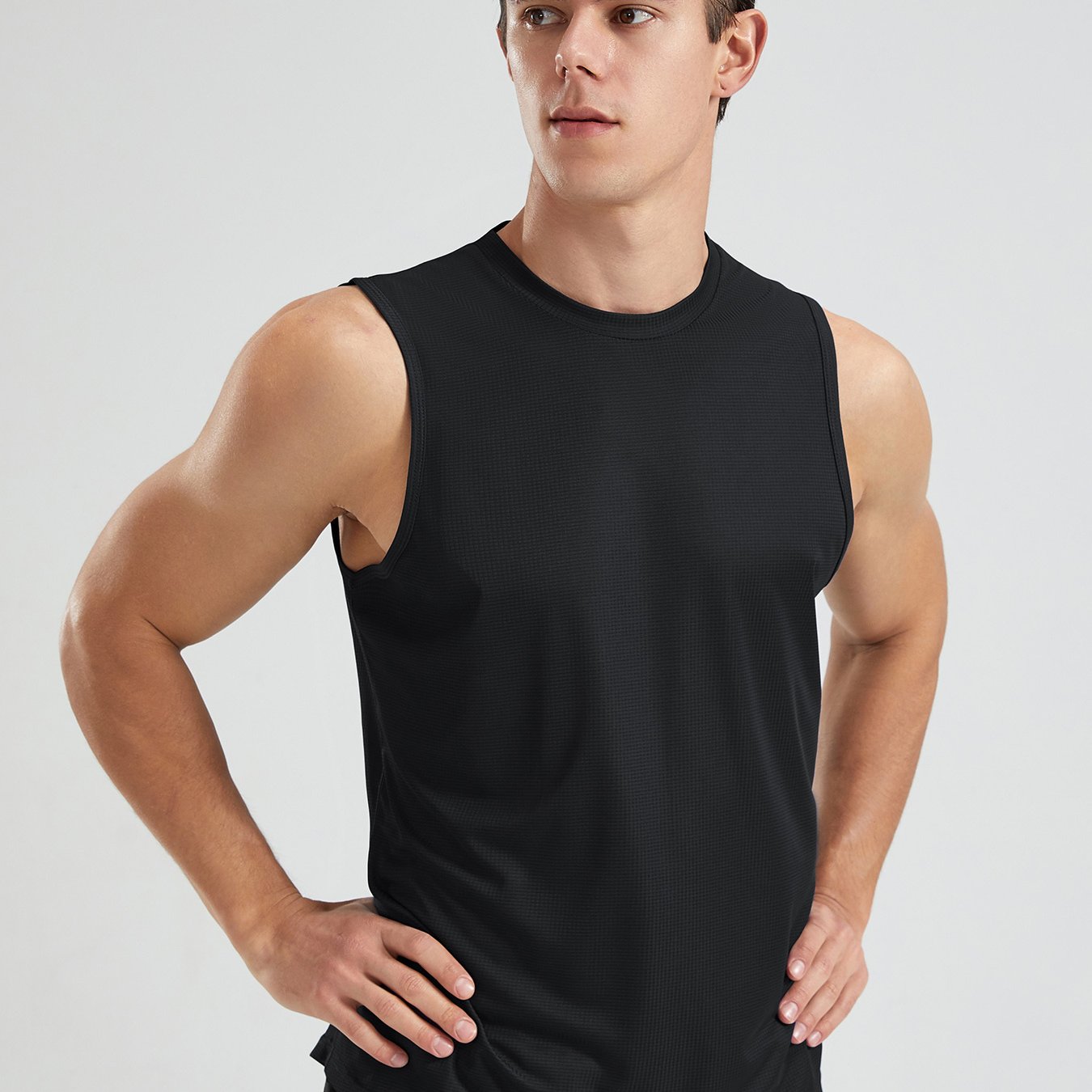 TEMU [printed Design - Not Textured] Men's Quick-dry Breathable Sports Tank Top For Fitness, Running, Fashion, Casual Wear, Ultra-lightweight, Thin,