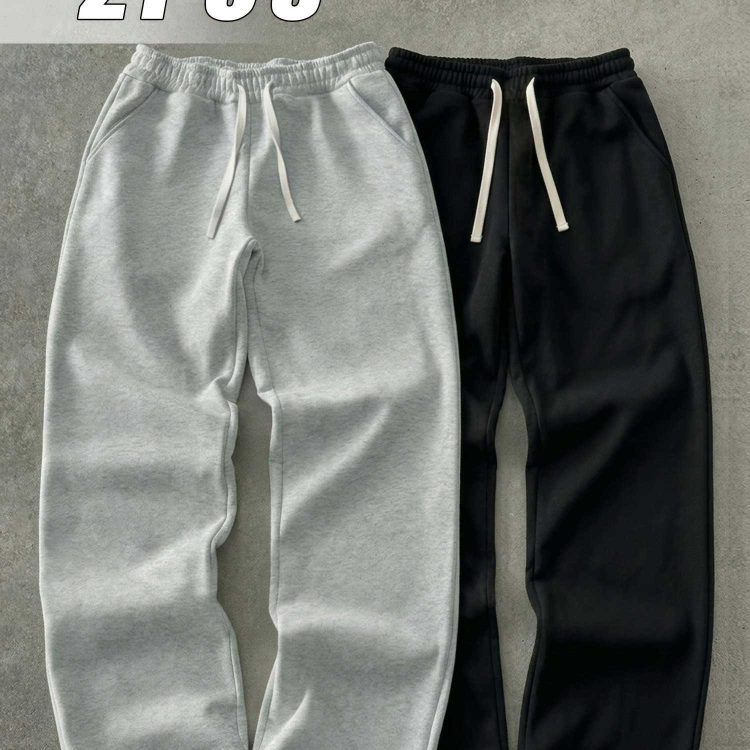 TEMU 2pcs Boys' Summer Casual Sports Pants, 2pcs Versatile Trousers, Stylish Basic All-match Spring/autumn New Arrival, Loose Fit, Elastic Waistband