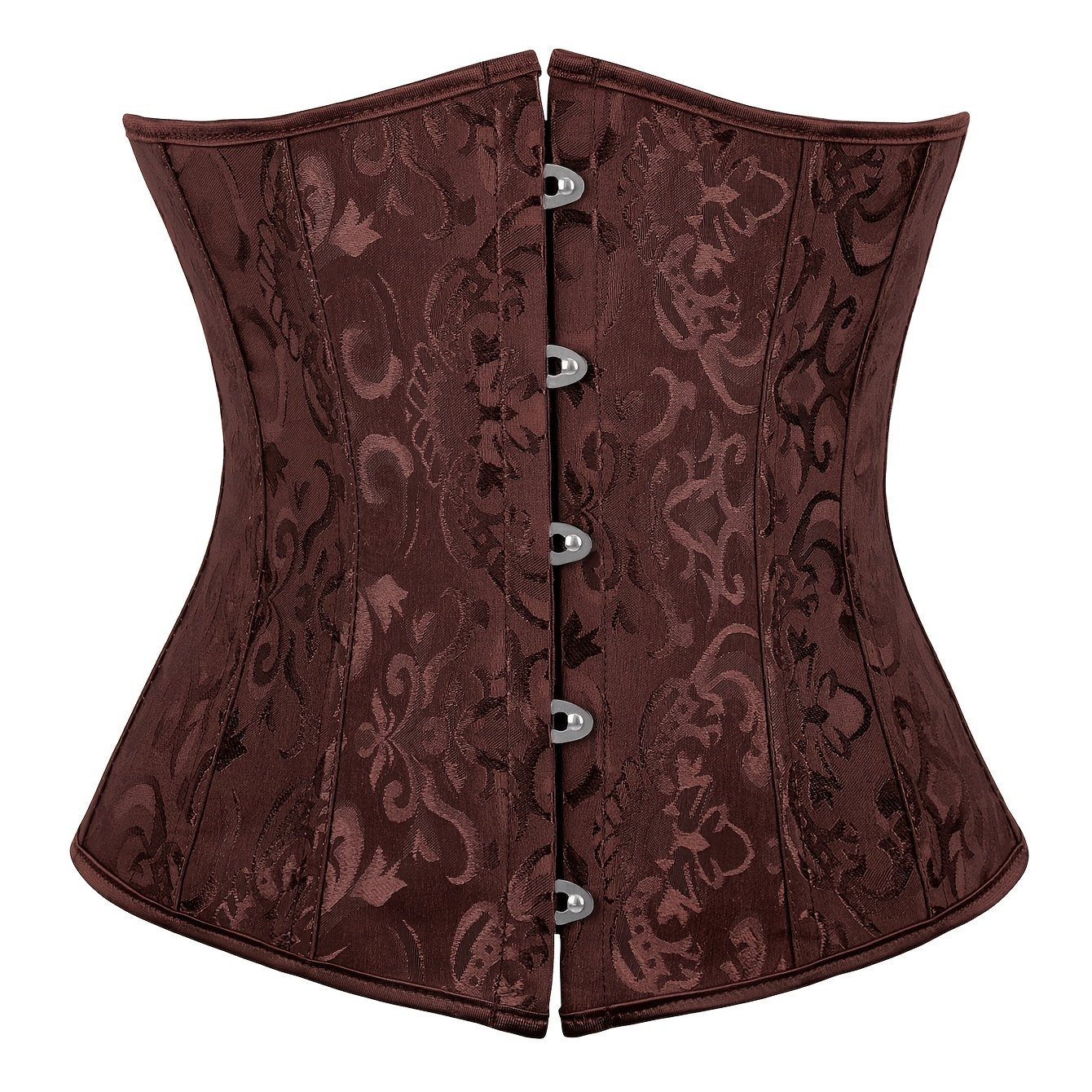 TEMU A Short Floral Jacquard Waist Cincher Corset That Provides A Shaping And Body-sculpting Effect