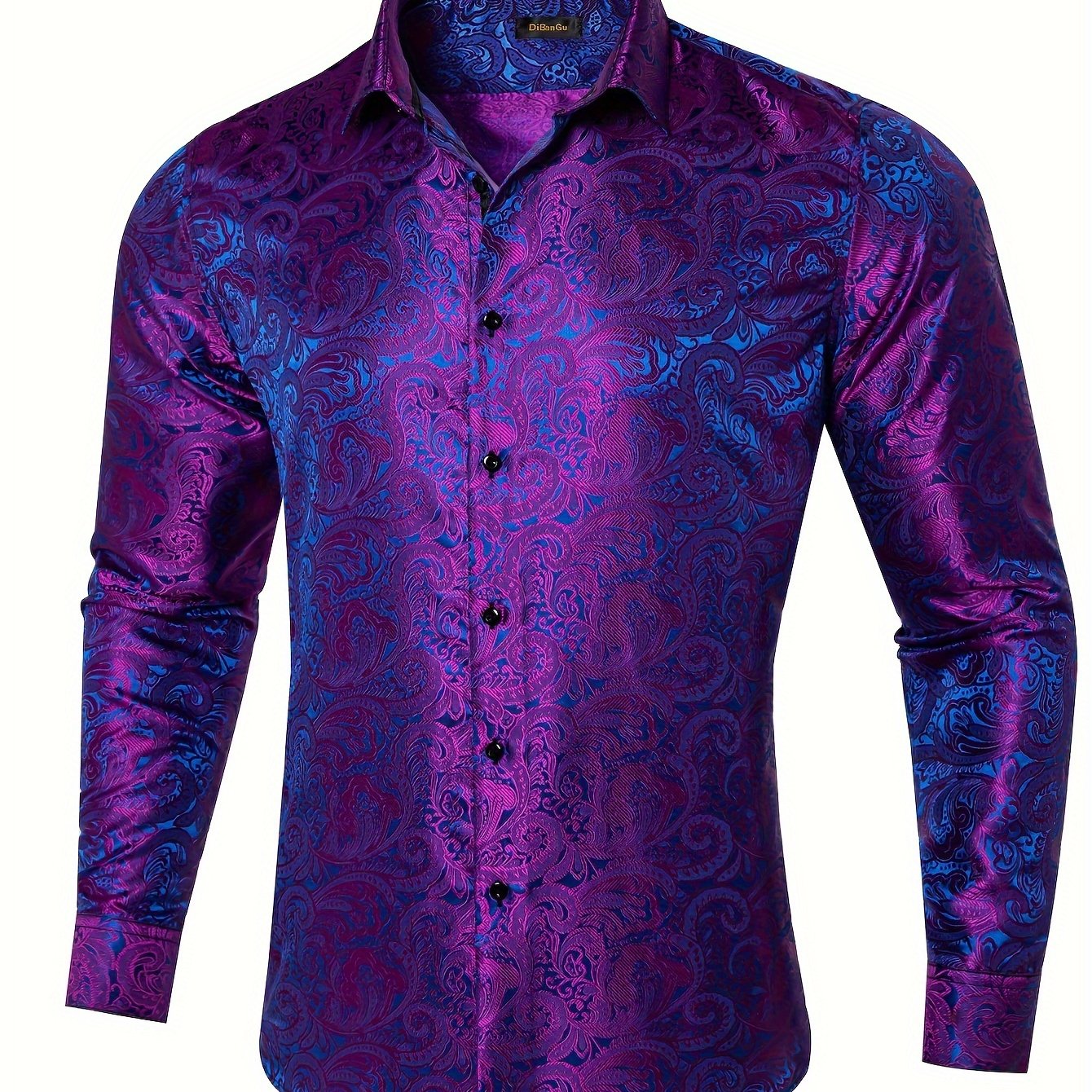 Paisley Shirts For Men Long Sleeve Casual Flower Shirts For Men