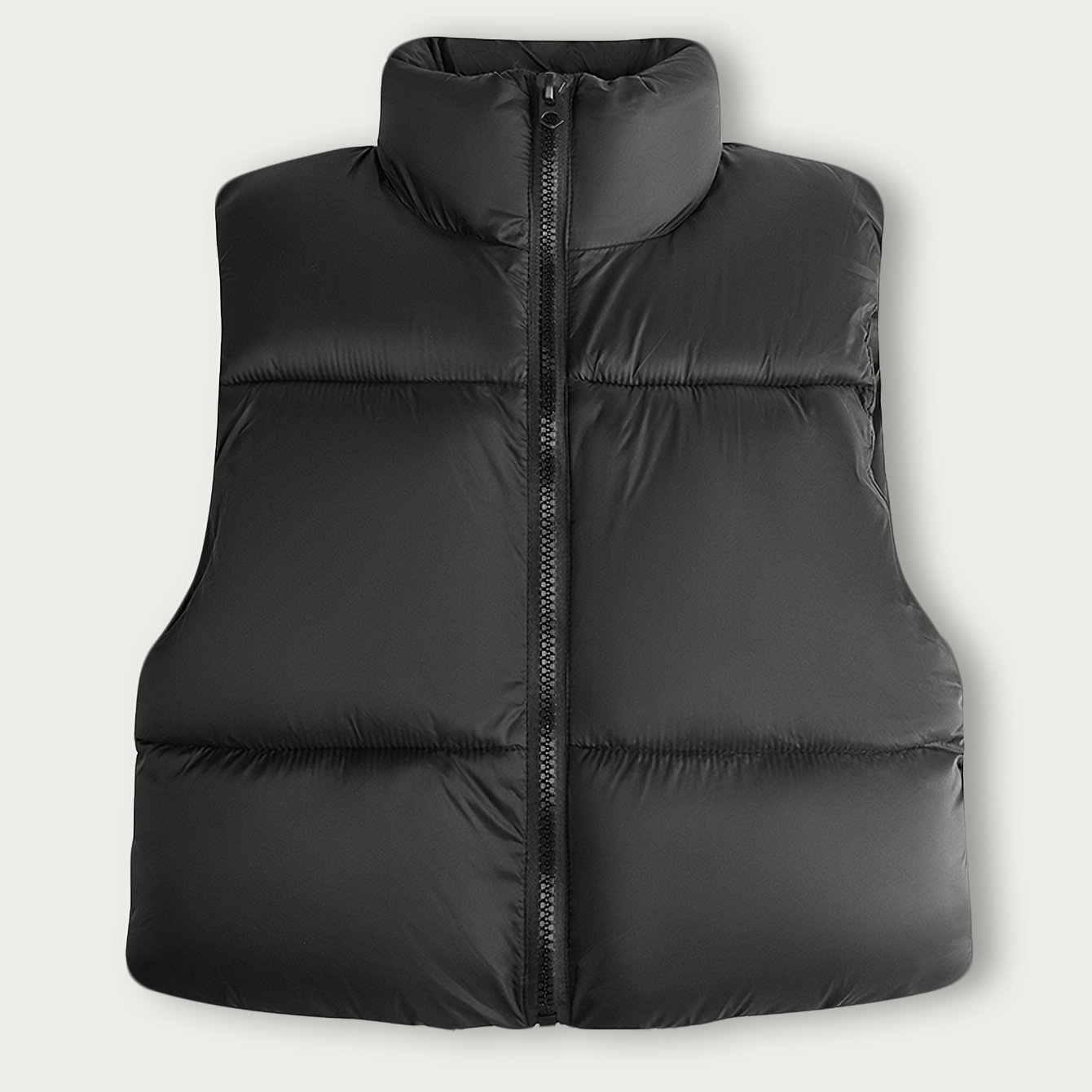 E-shop SOLOMATE Mädchen Teenager Mädchen Kurzer Stehkragen Ärmelloser Gepolsterter Mantel Weste Gesteppter Dicker Warmer Gepolsterter Mantel Weste