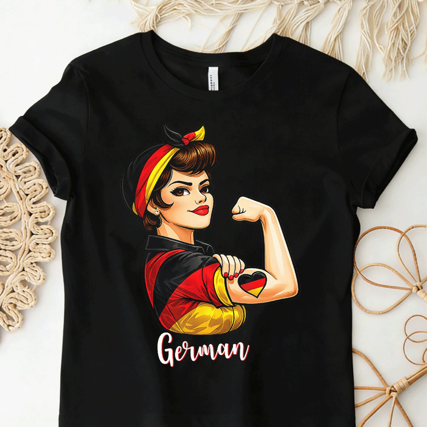 Strong German Woman Pride Germany Flag T-shirt For Men Women Unisex Funny T-shirt